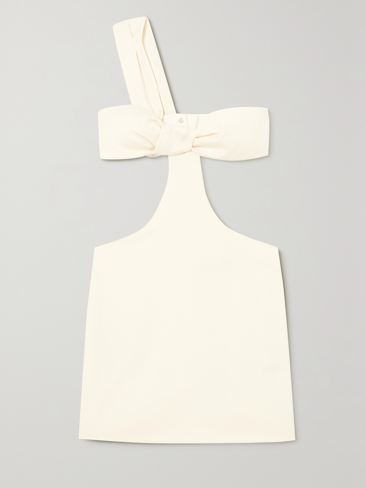 Zeynep Arçay One-shoulder Cutout Wool-blend Mini Dress - White