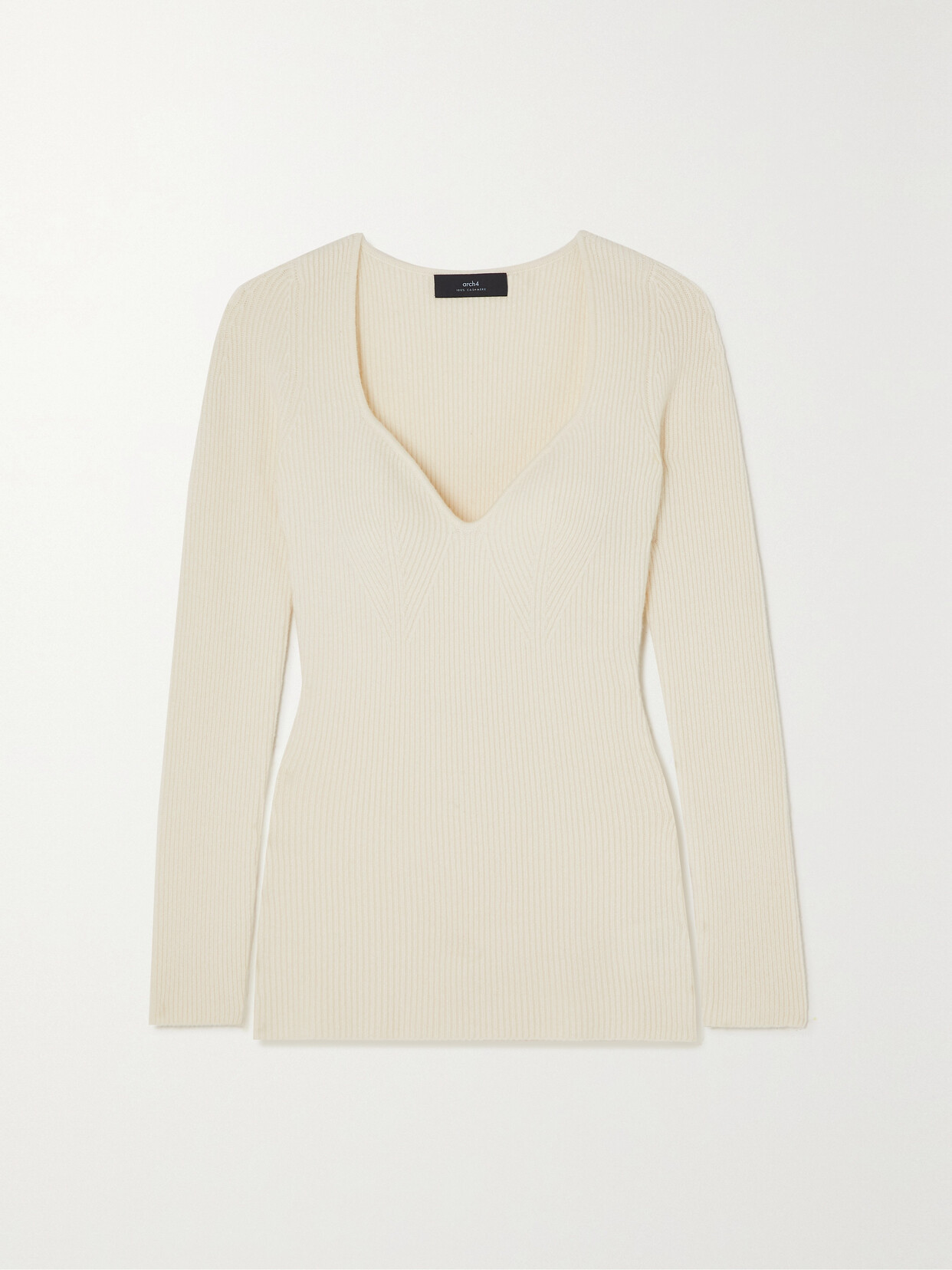 Arch4 - Amirah Ribbed Organic Cashmere Sweater - Ivory