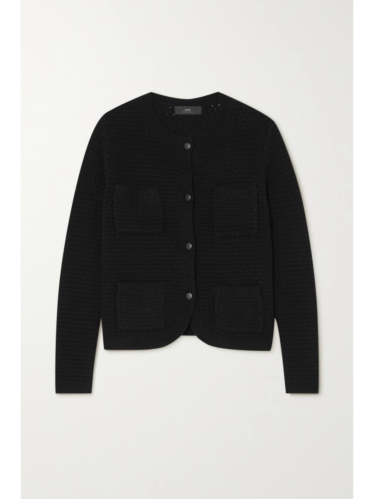 Arch4 - Tulip Organic Cashmere Cardigan - Black