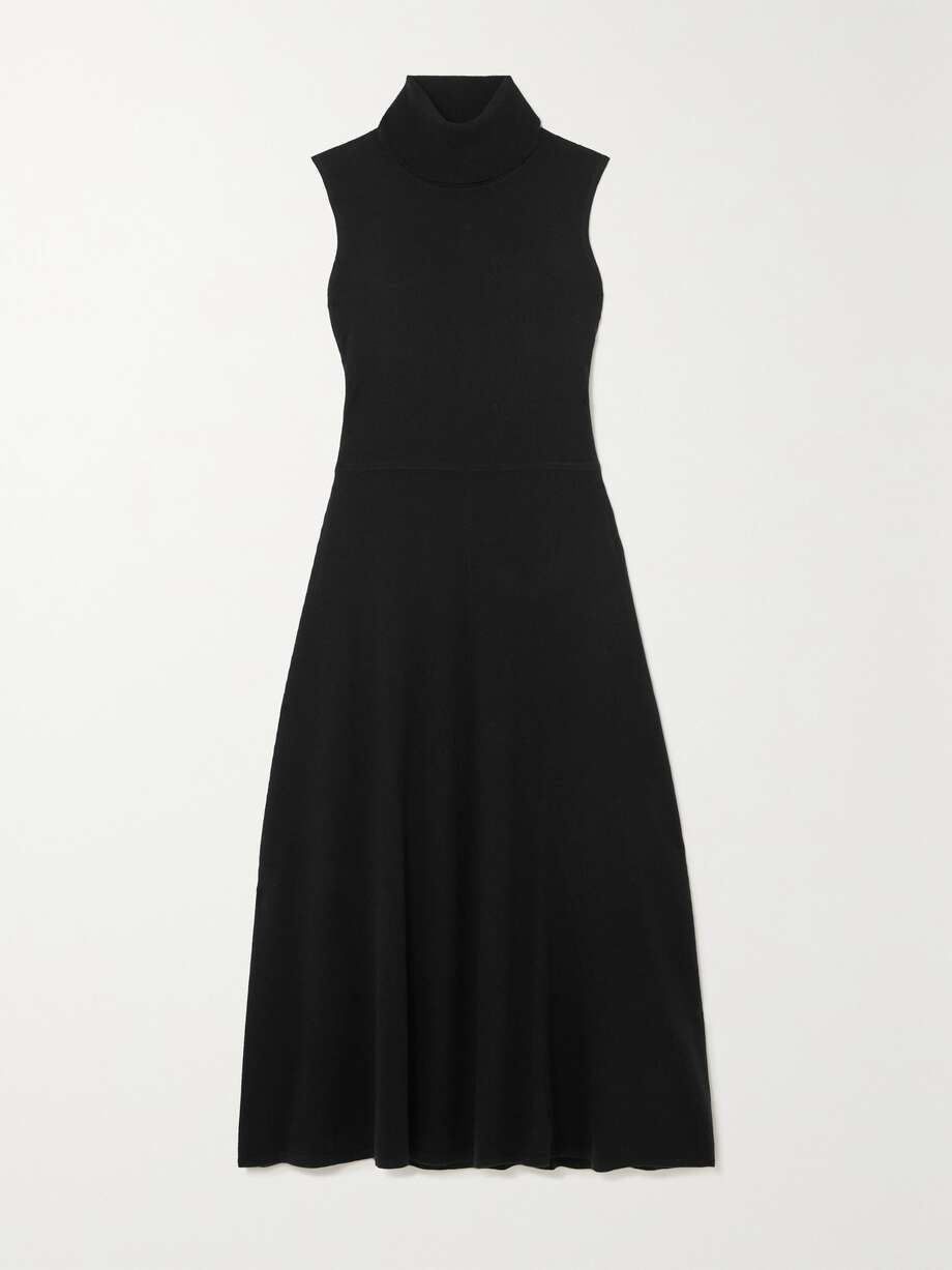 net-a-porter.com | Naima ribbed organic cashmere turtleneck midi dress