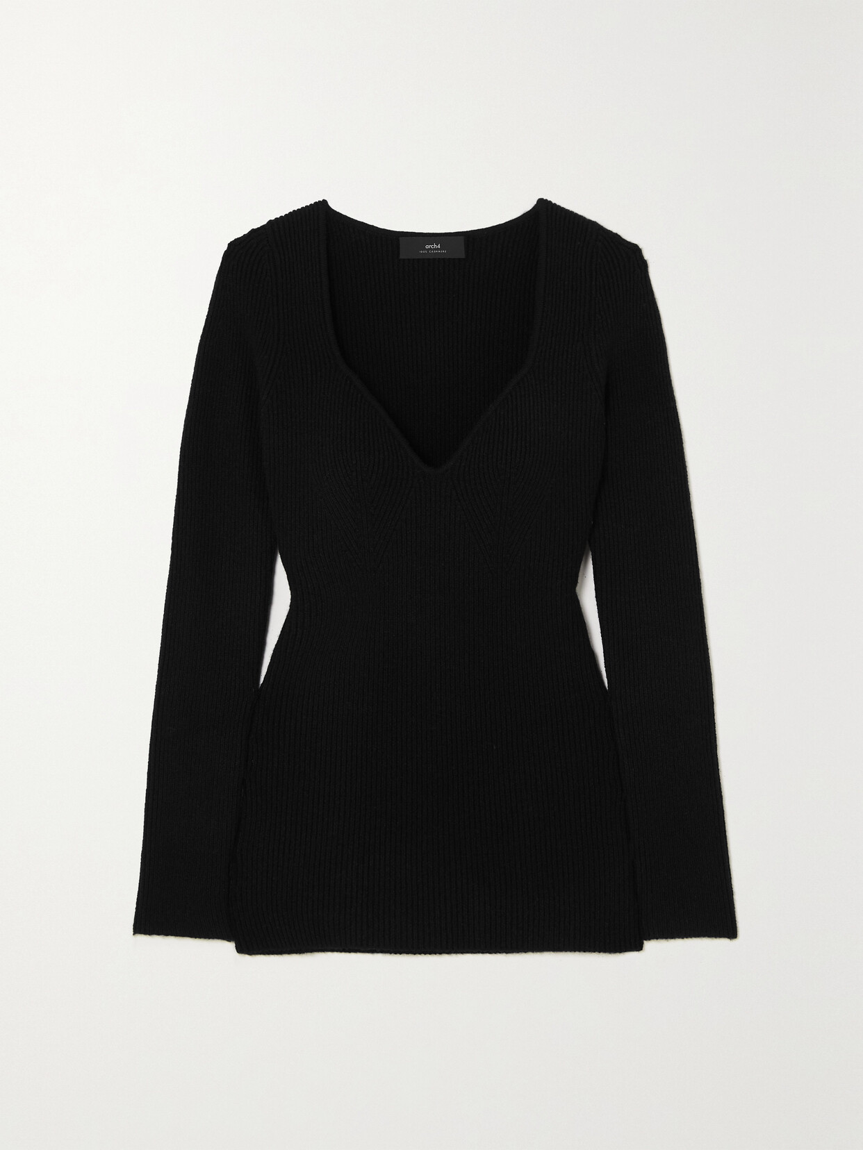 Arch4 - Amirah Ribbed Organic Cashmere Sweater - Black