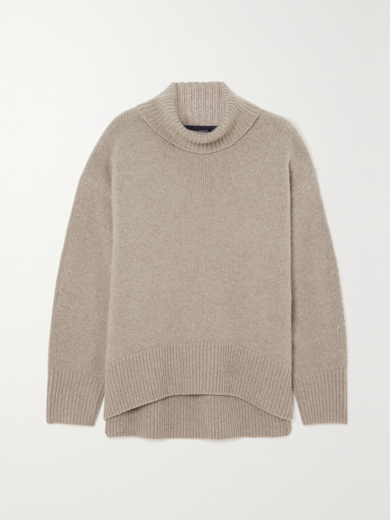 Arch4 World's End Organic Cashmere Turtleneck Sweater In Neutrals