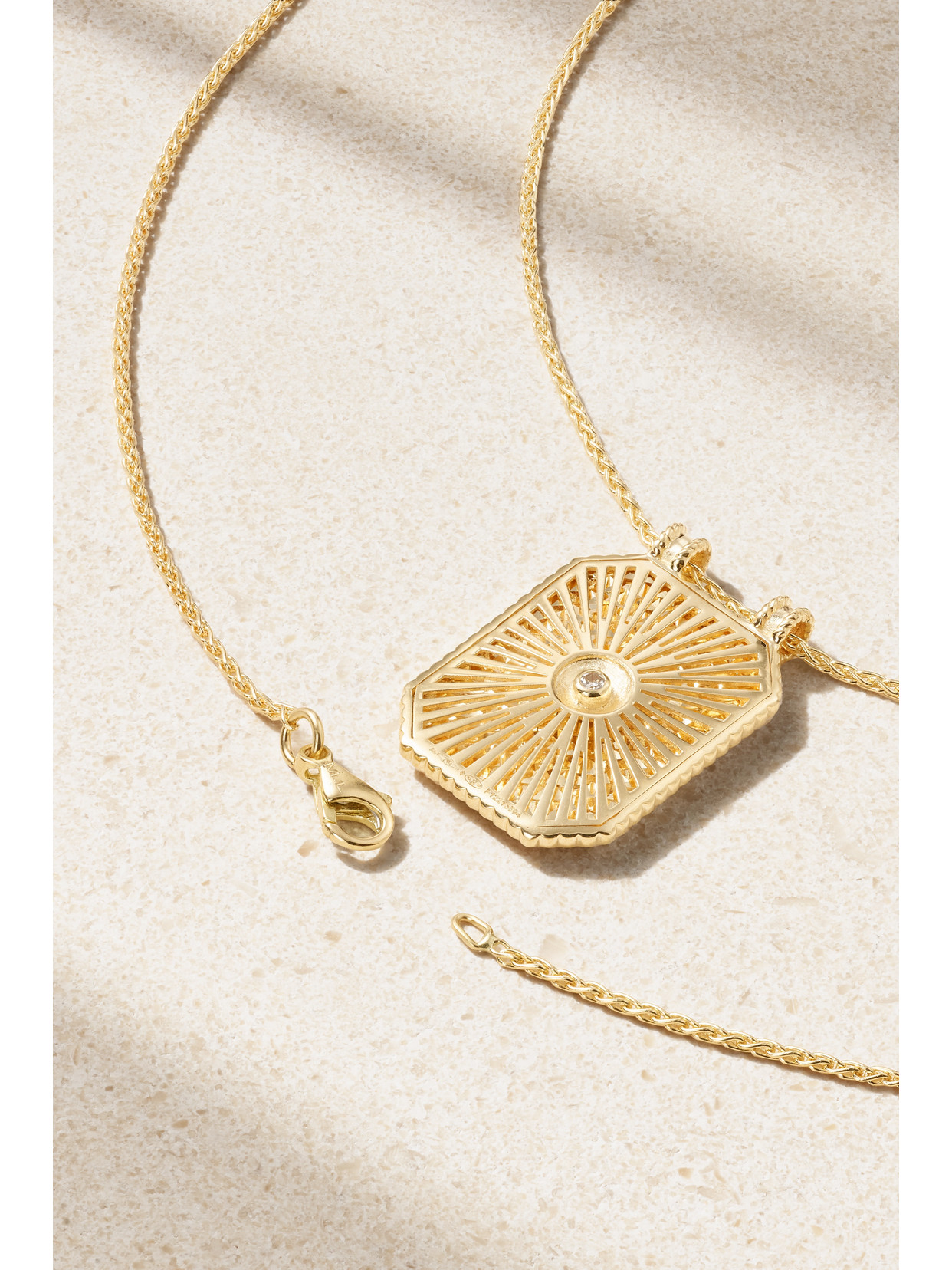 MARIE LICHTENBERG EYE PROTECT 18-KARAT GOLD DIAMOND NECKLACE