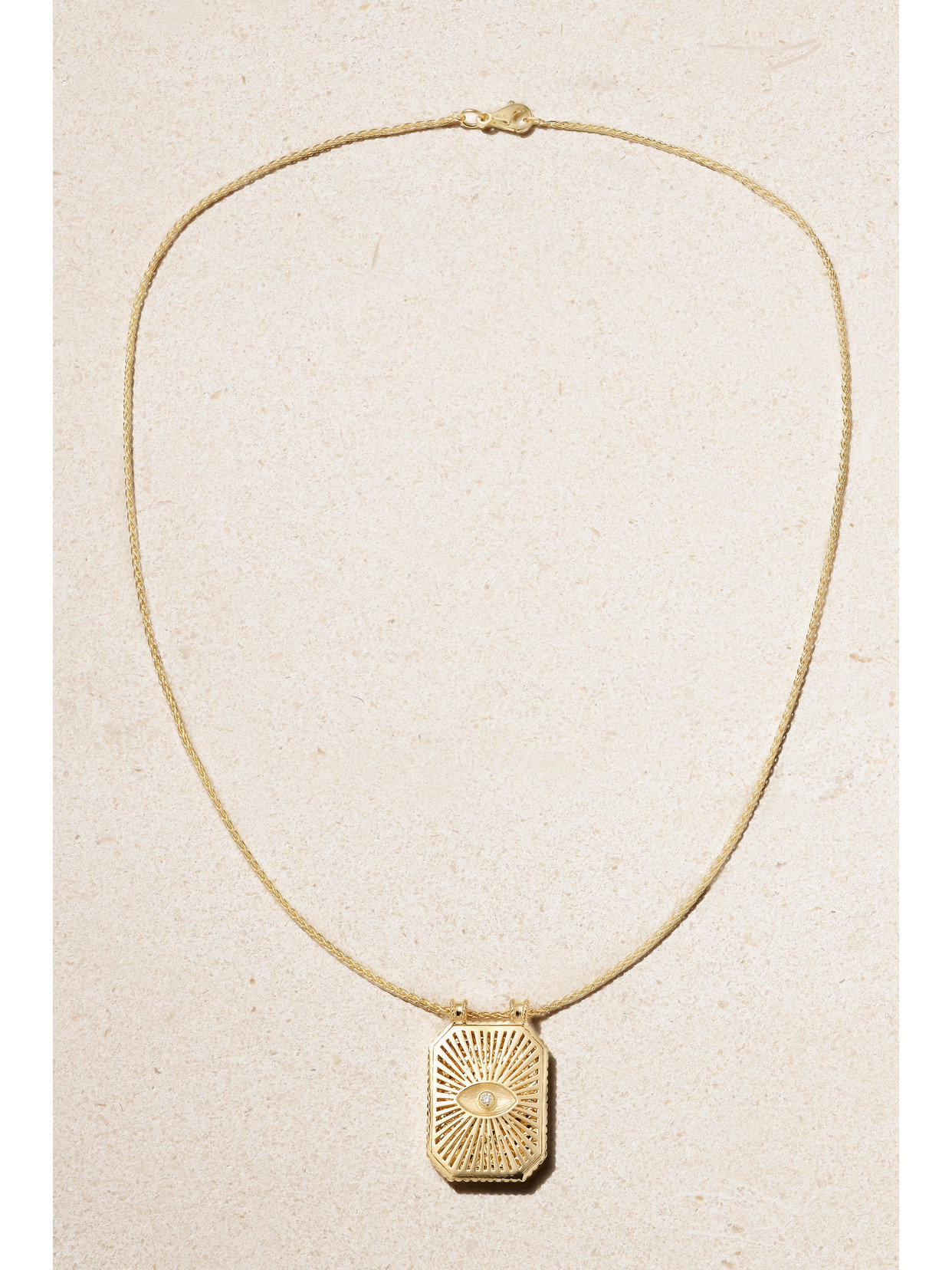 MARIE LICHTENBERG EYE PROTECT 18-KARAT GOLD DIAMOND NECKLACE