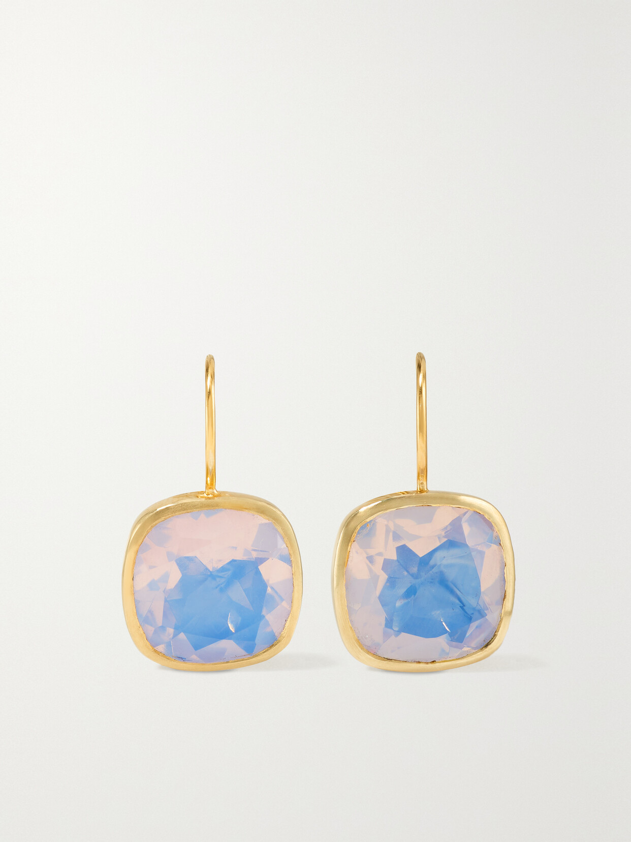 Larkspur & Hawk Luzia 14-karat Gold Quartz Earrings