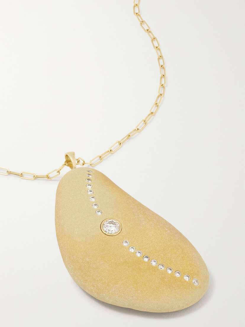 CVC Stones Girasole 18-karat Gold, Stone And Diamond Necklace