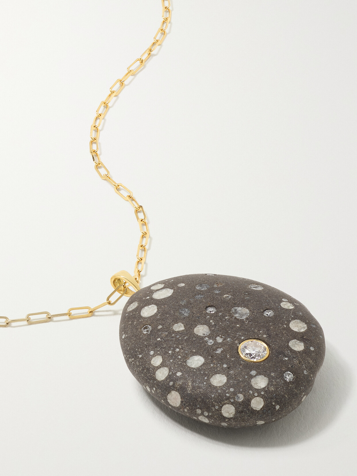 CVC Stones Galaxy 18-karat Gold, Stone And Diamond Necklace - One size