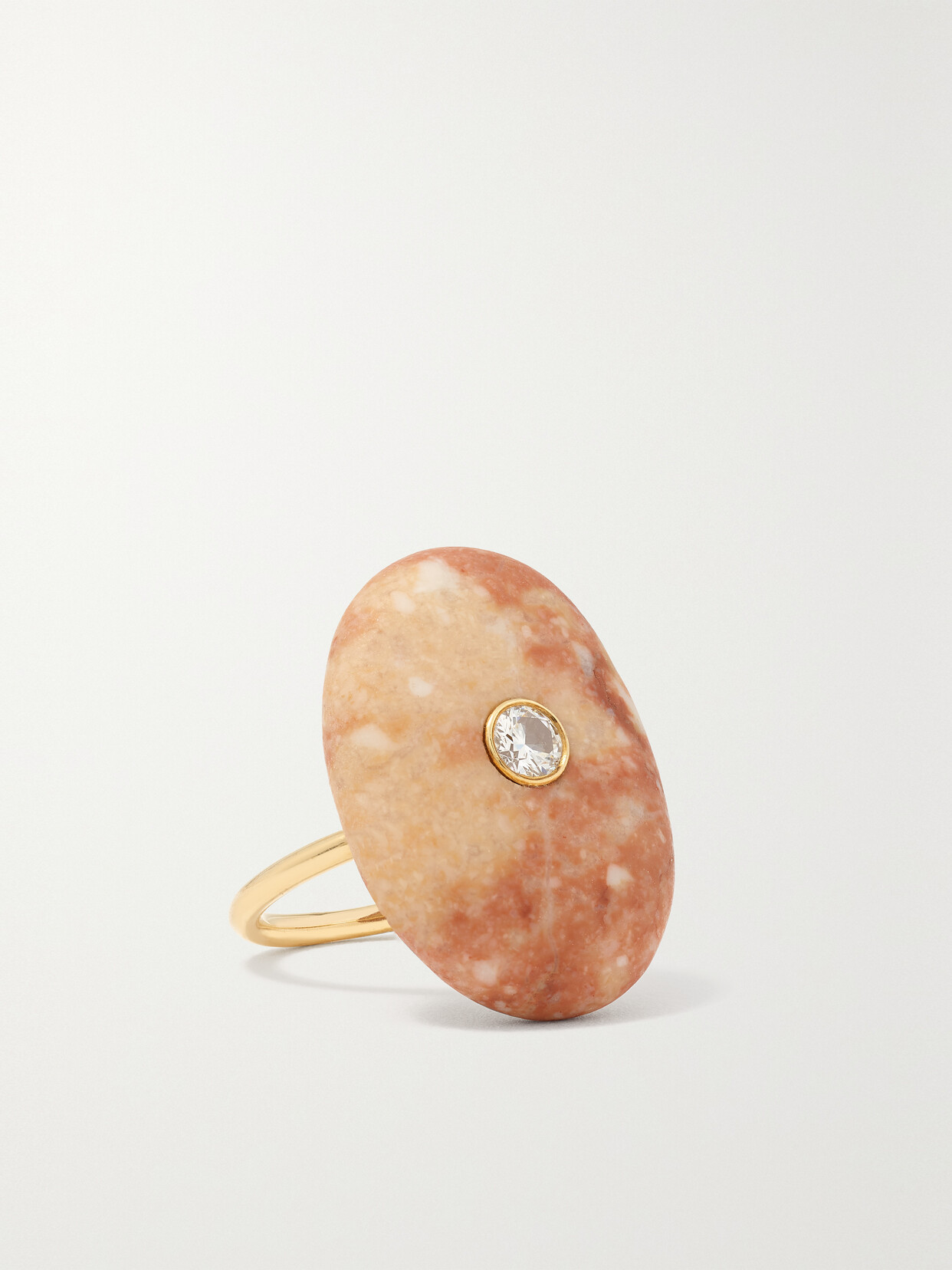 Cvc Stones Sulfur 18-karat Gold, Stone And Diamond Ring