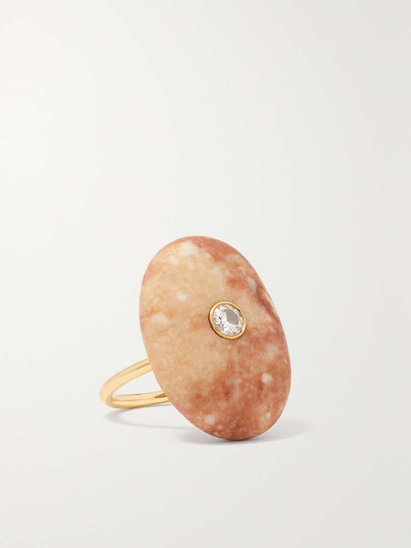 CVC Stones Sulfur 18-karat Gold, Stone And Diamond Ring