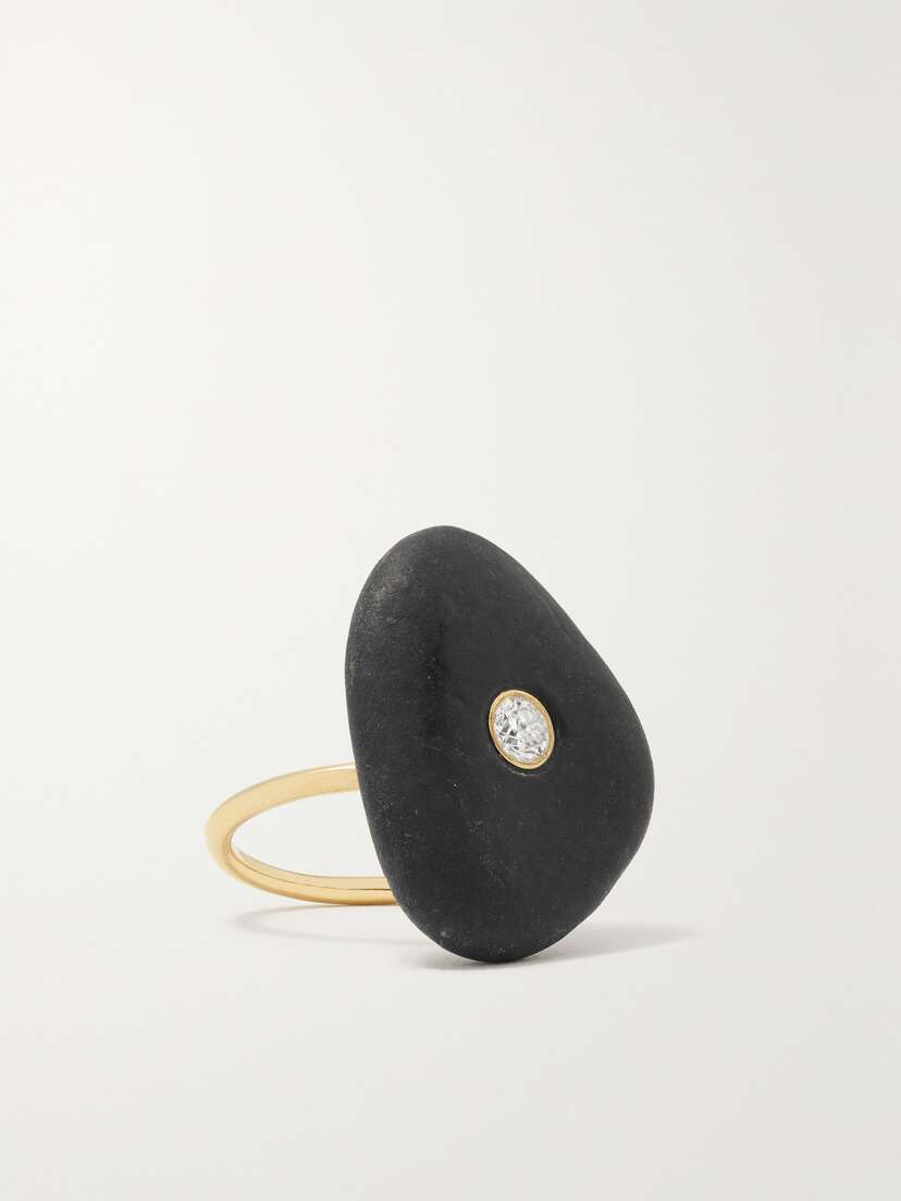 CVC Stones Dark 18-karat Gold, Stone And Diamond Ring