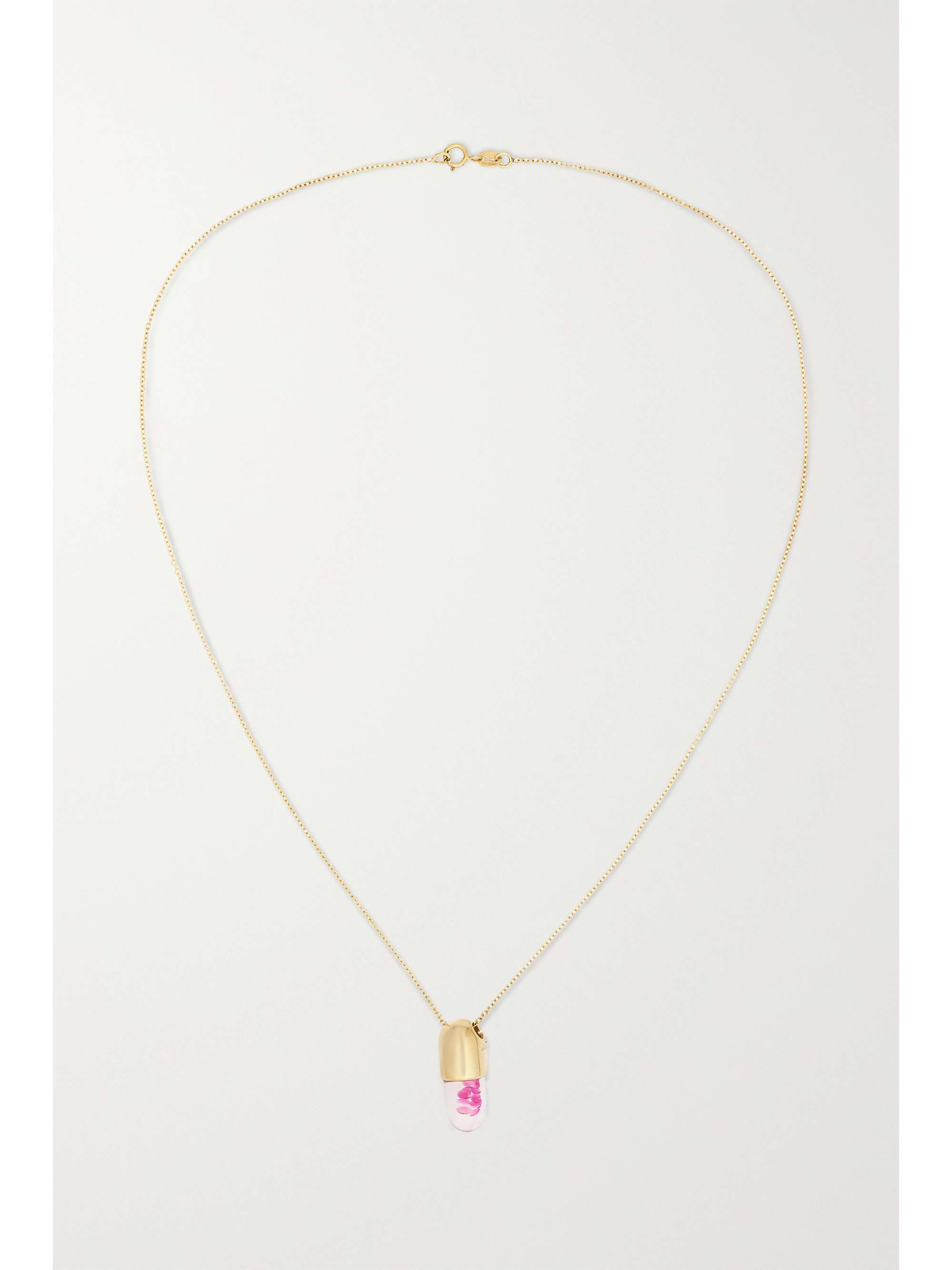 ROBINSON PELHAM Mini Elixir of Love 18-karat gold sapphire necklace