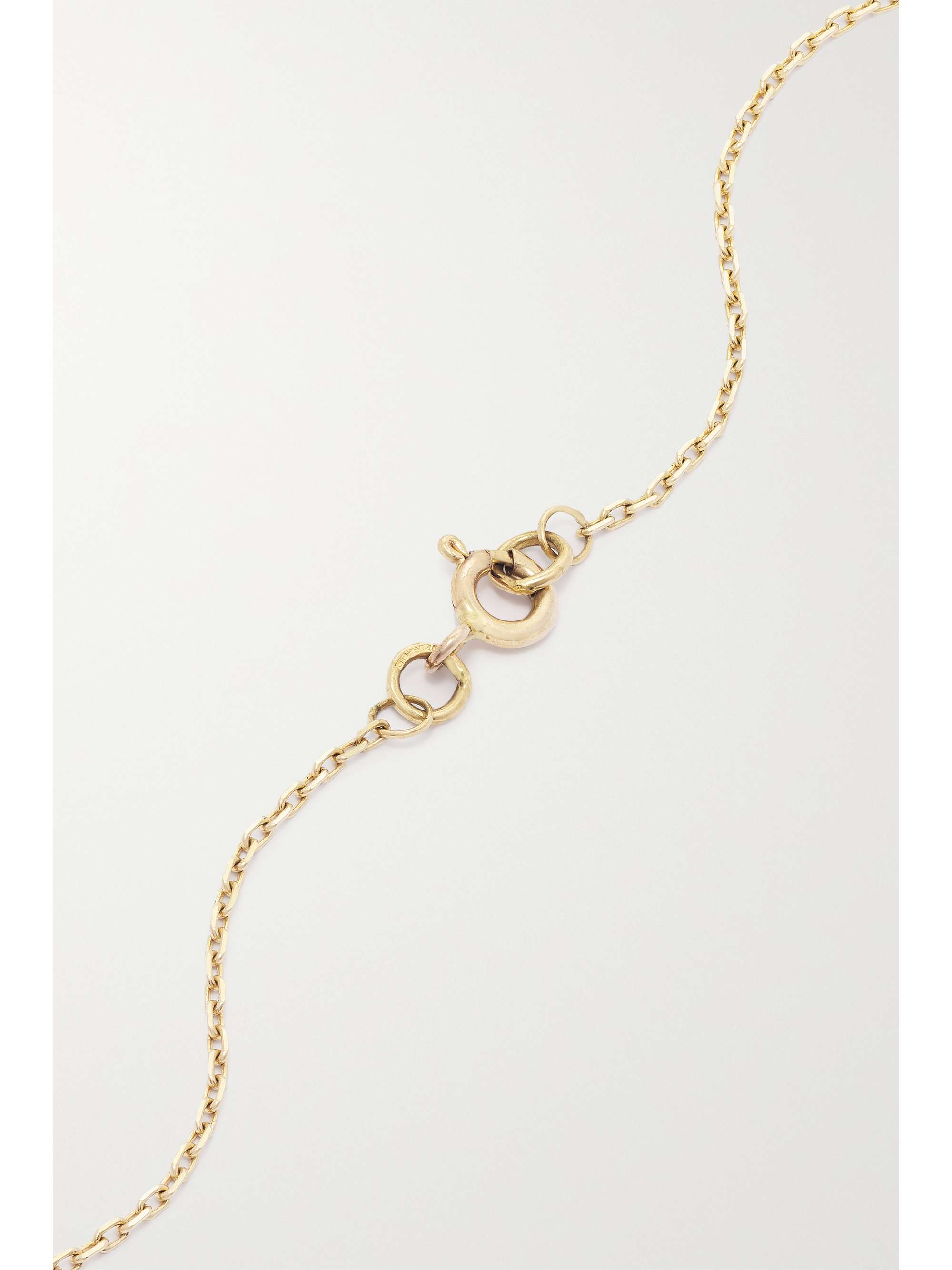 ROBINSON PELHAM Labyrinth Hexagonal Kette aus 18 Karat Gold mit Tsavoriten