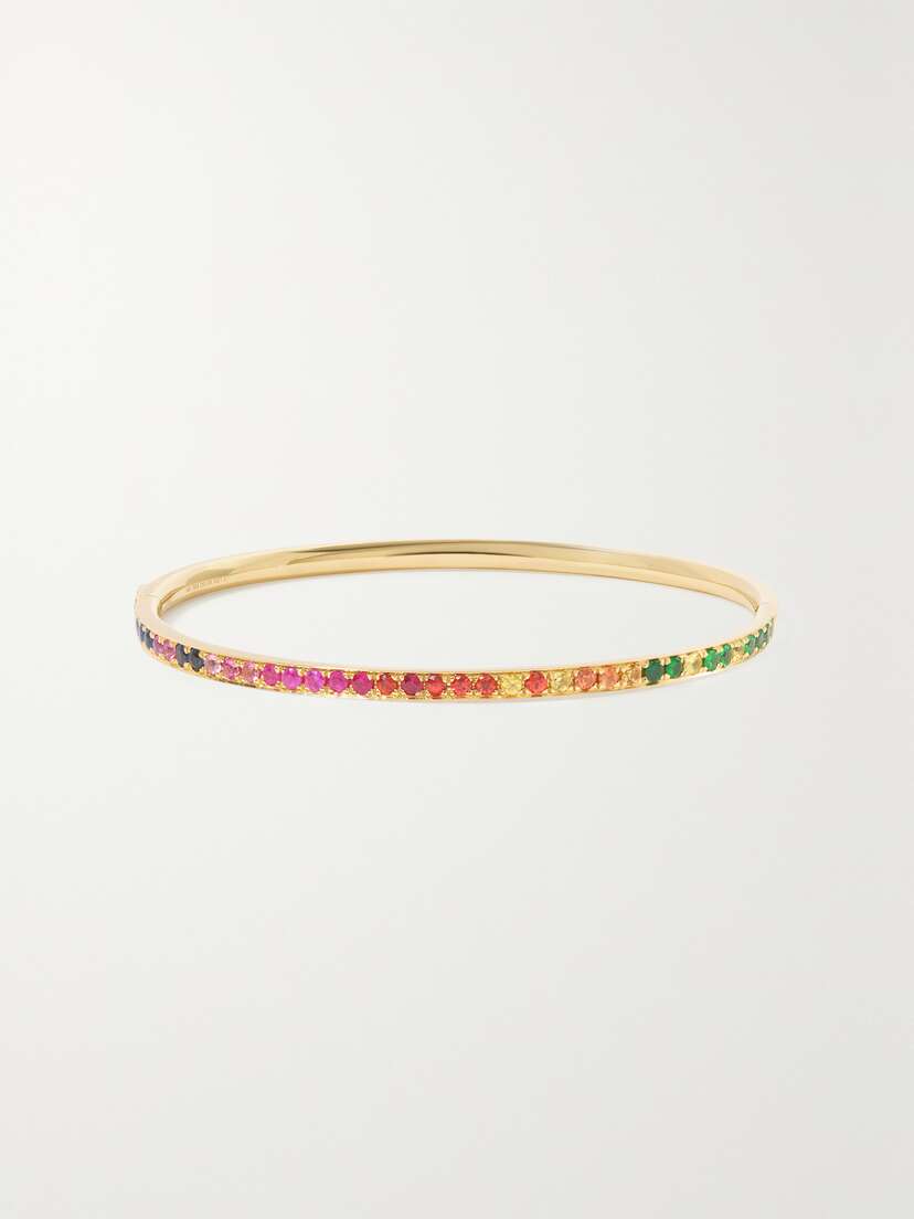 Robinson Pelham Uno 18-karat Gold Multi-stone Bangle