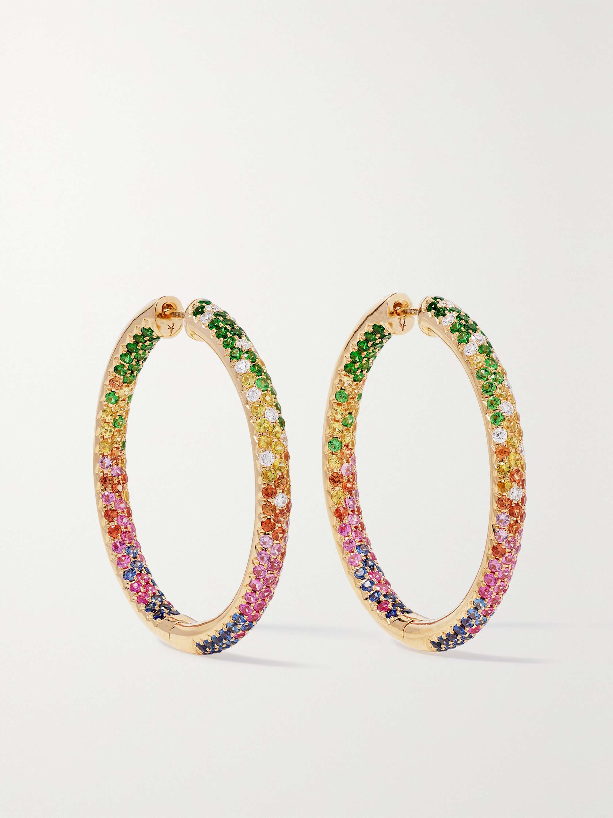 ROBINSON PELHAM Disco 18-karat gold multi-stone hoop
