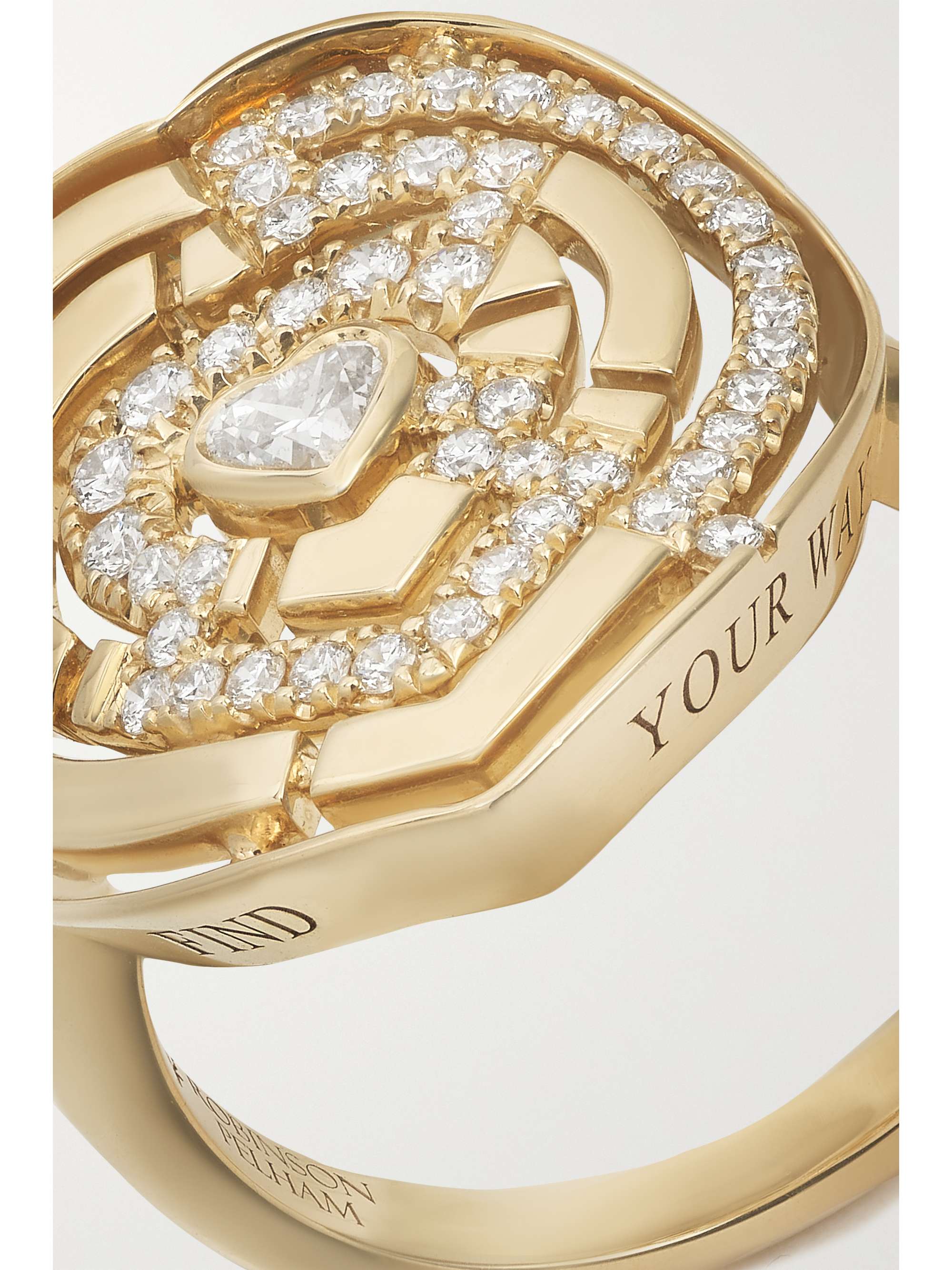ROBINSON PELHAM Labyrinth Heart 18-karat gold diamond ring