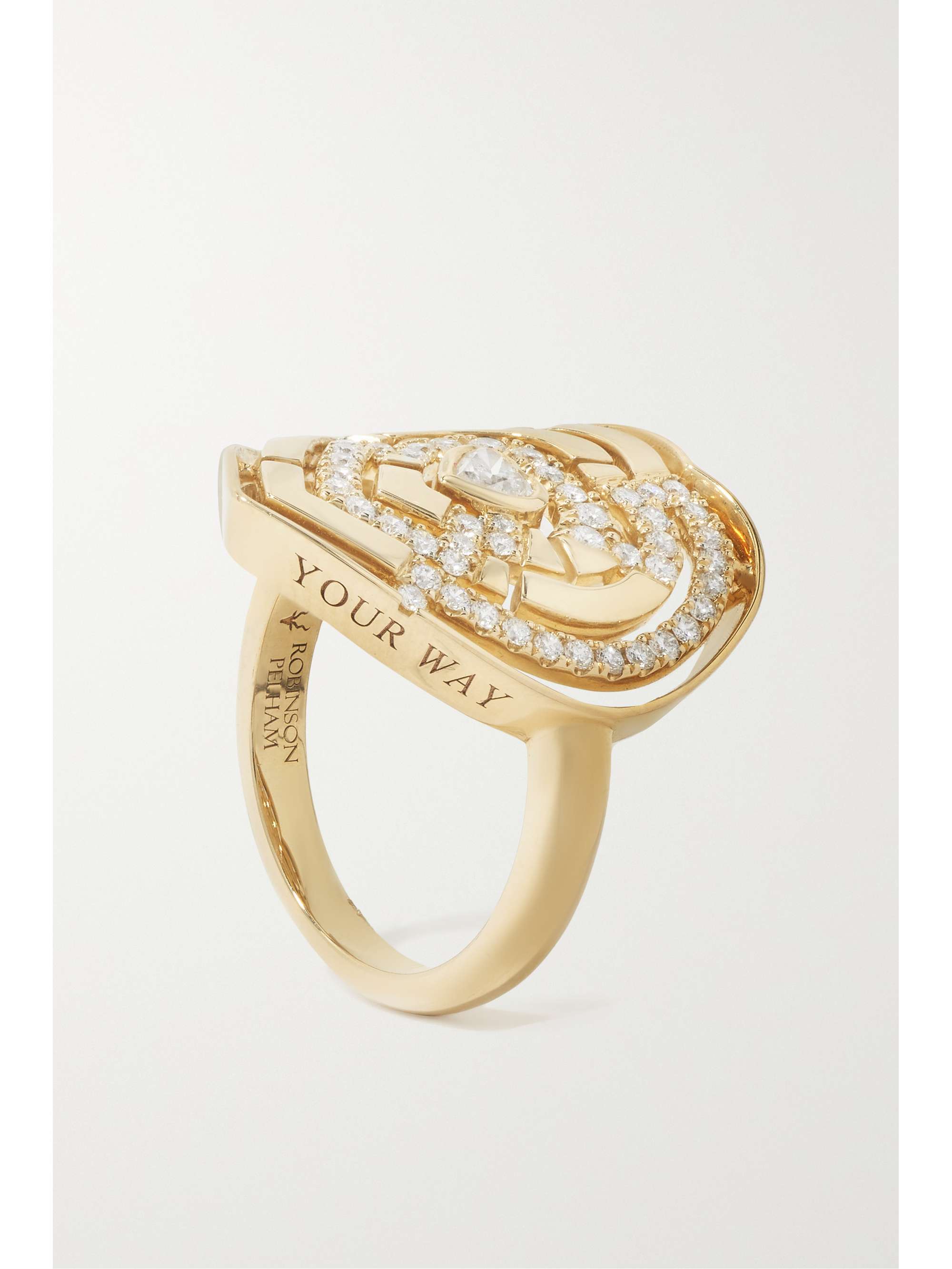 ROBINSON PELHAM Labyrinth Heart 18-karat gold diamond ring