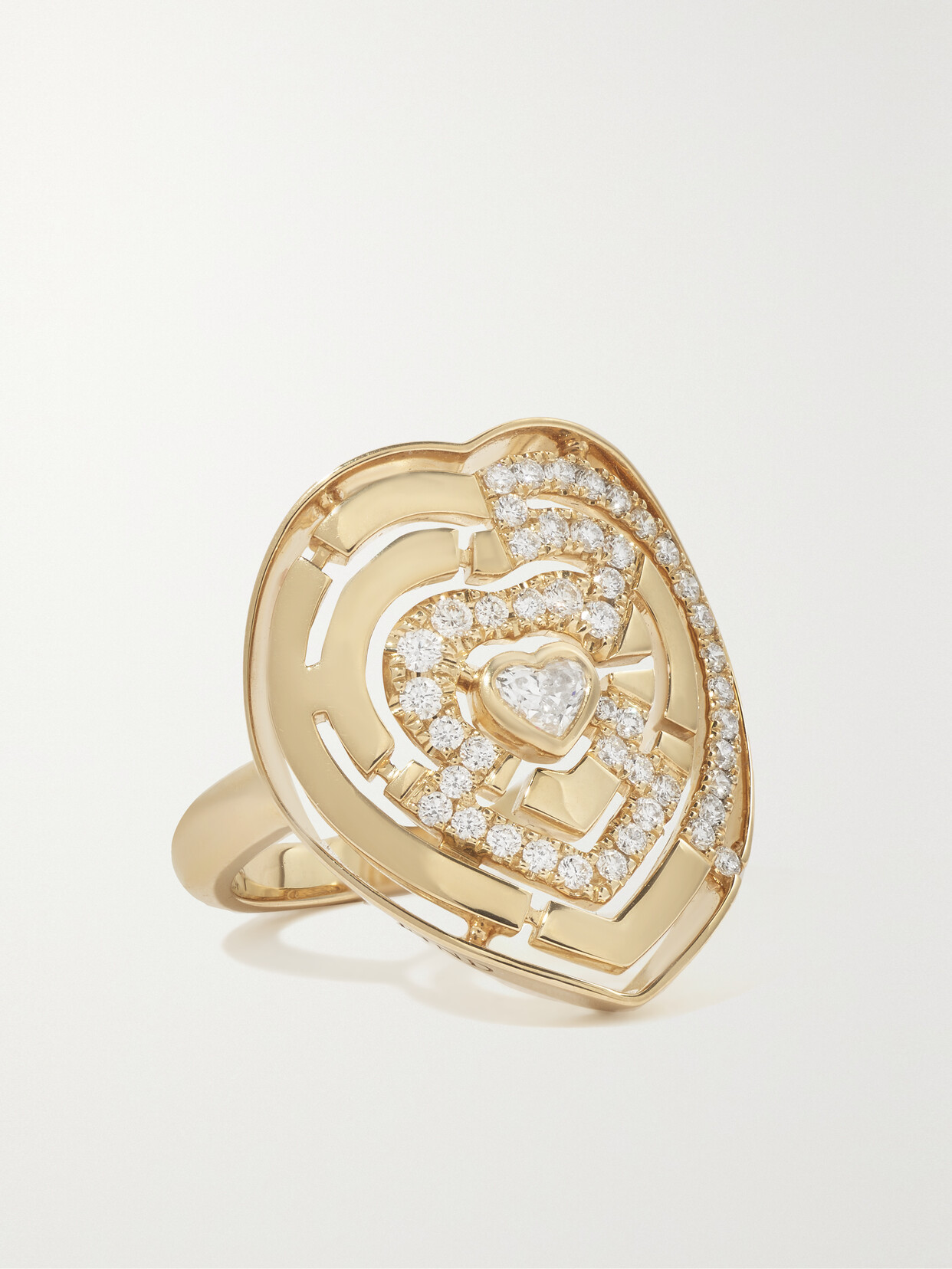 Robinson Pelham Labyrinth Heart 18-karat Gold Diamond Ring