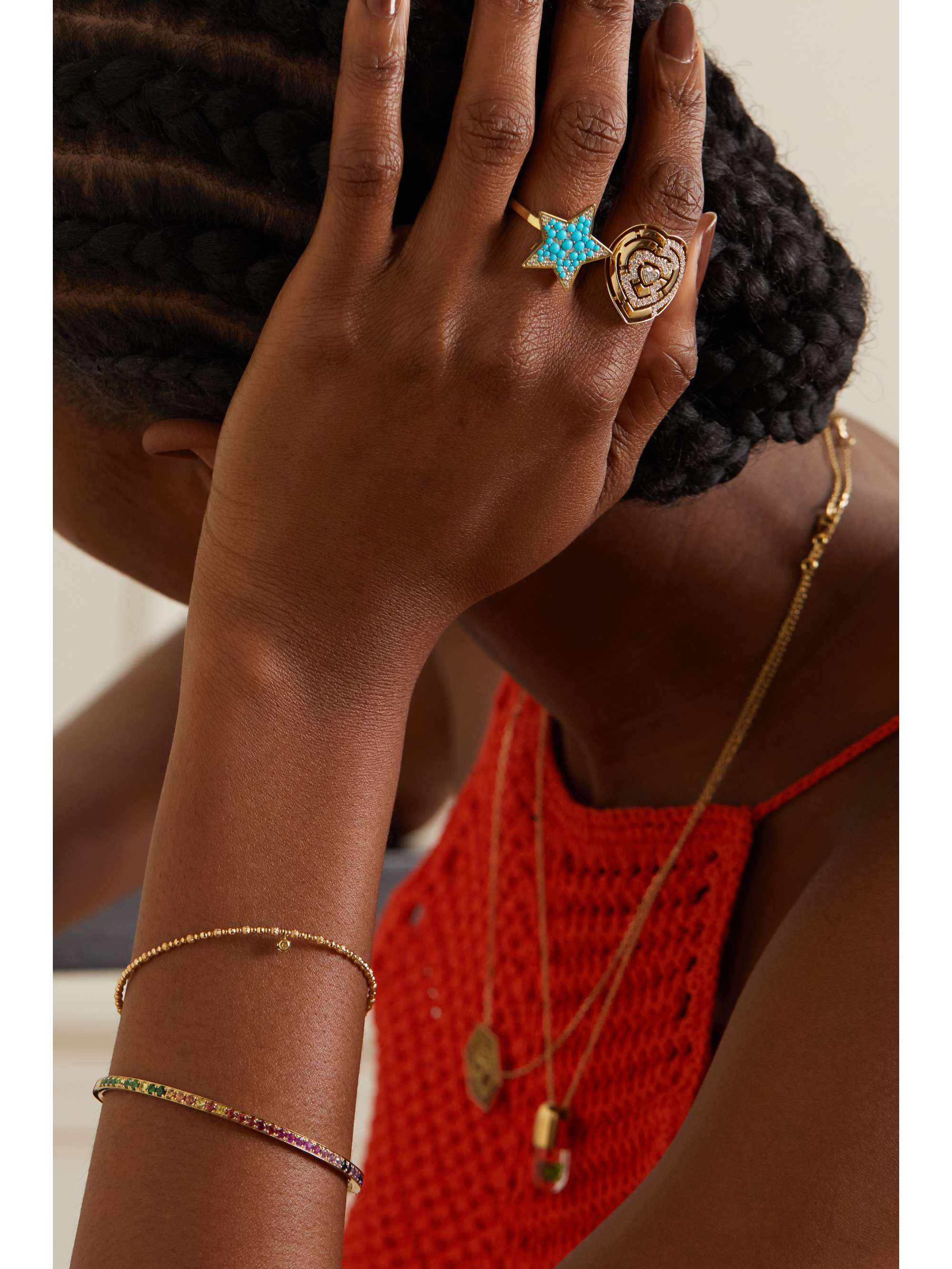 ROBINSON PELHAM Vega 18-karat gold, turquoise and diamond ring