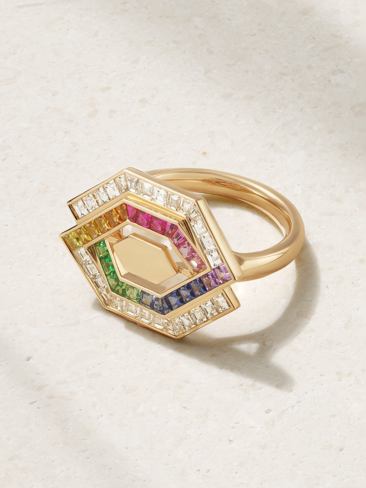 Robinson Pelham Entwined 18-karat Gold Multi-stone Ring