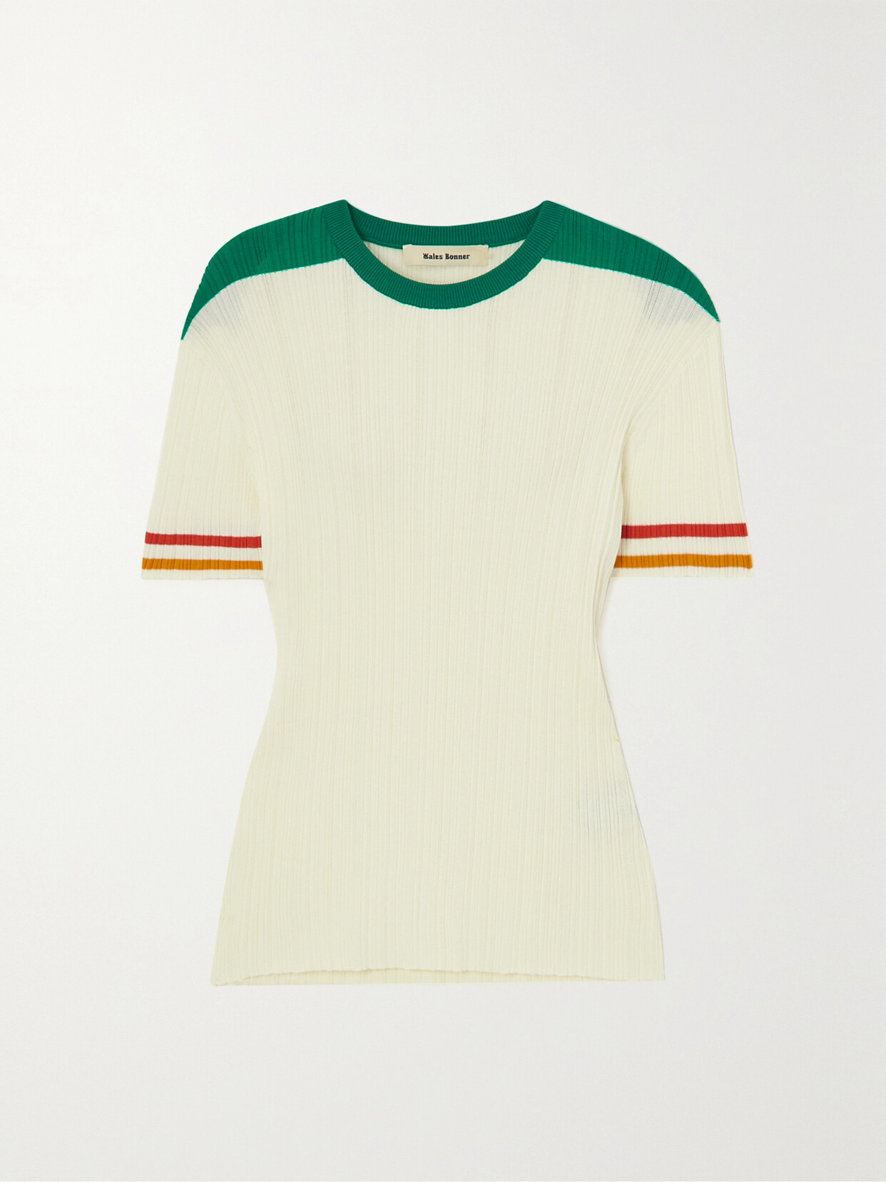 Wales Bonner Striped Ribbed-knit T-shirt