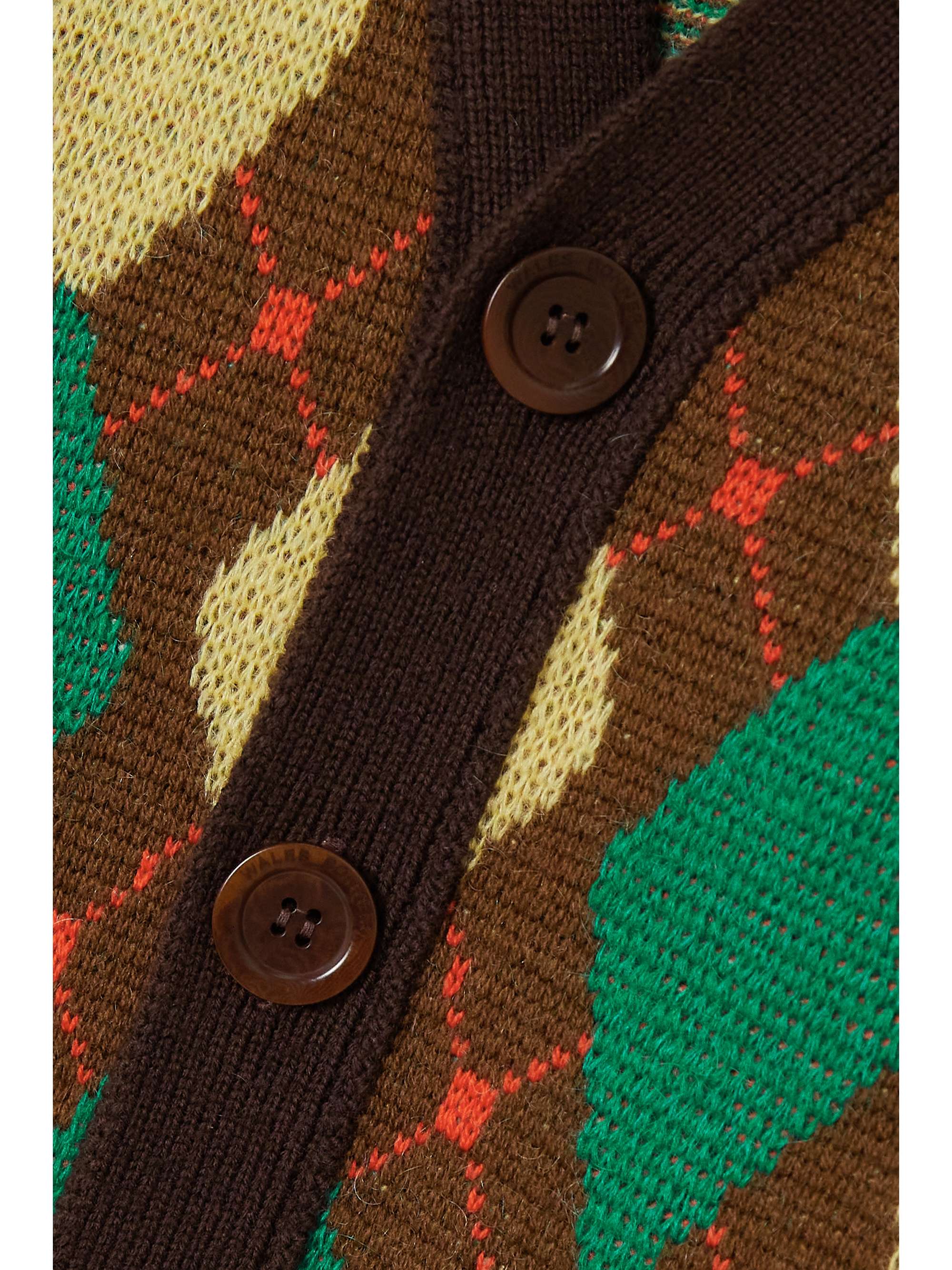 WALES BONNER Argyle wool cardigan