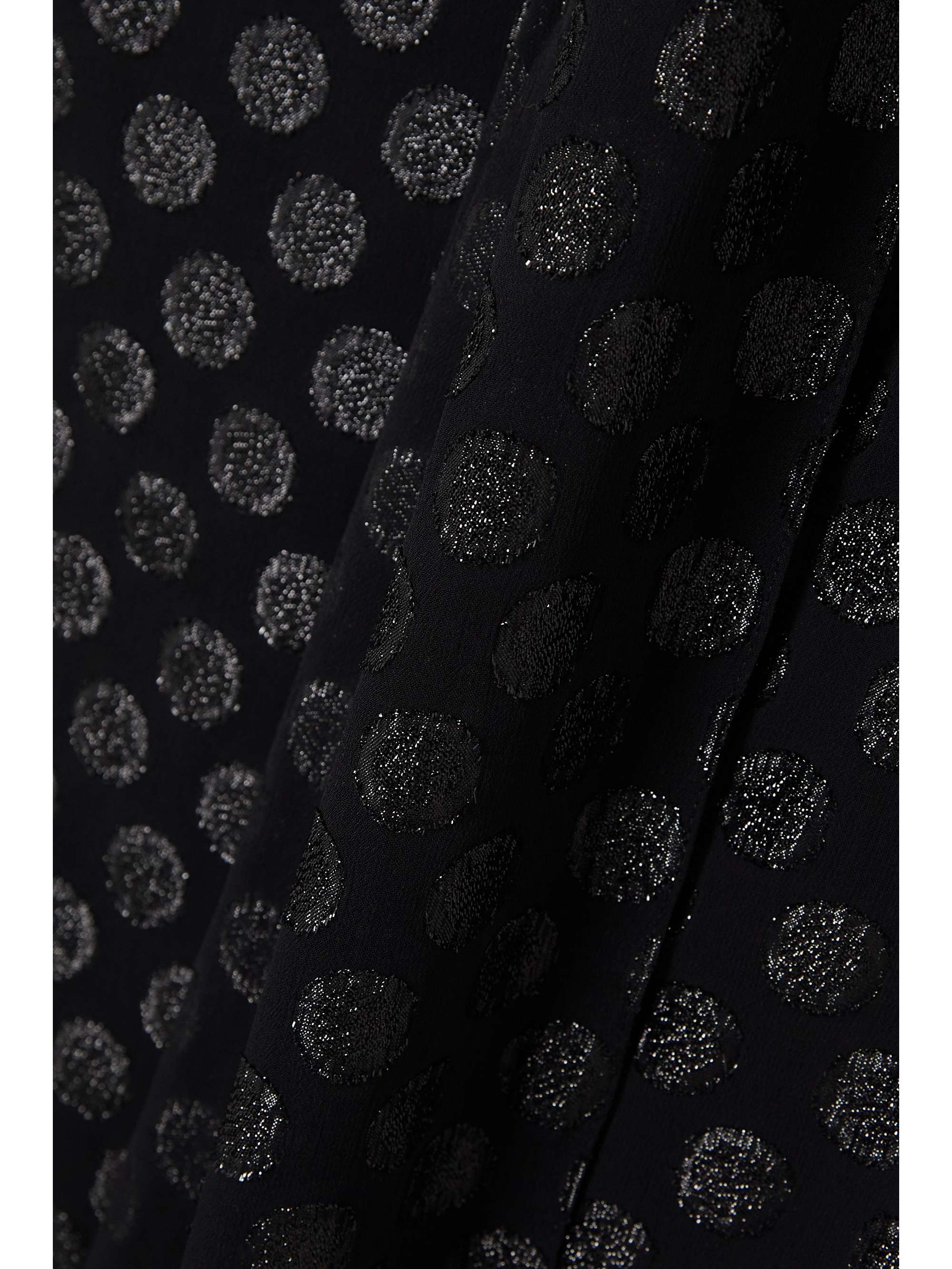 HALPERN Cutout embellished georgette halterneck maxi dress