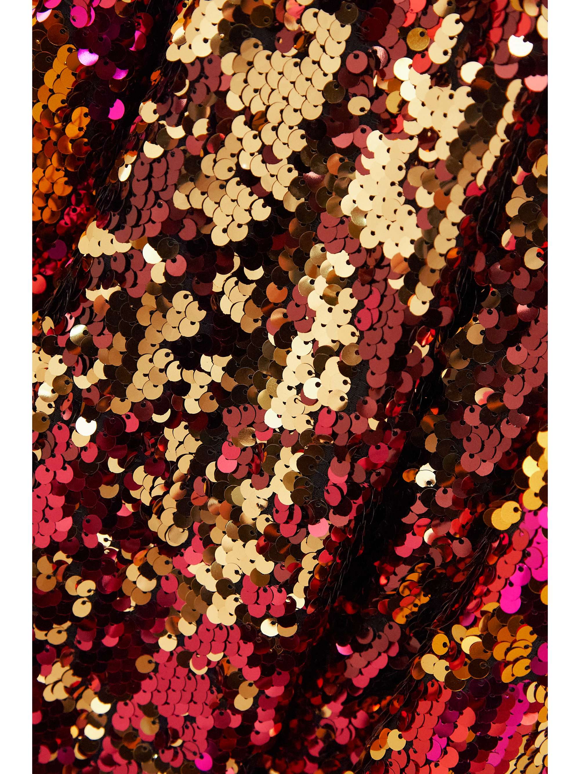 HALPERN Sequined tulle mini dress