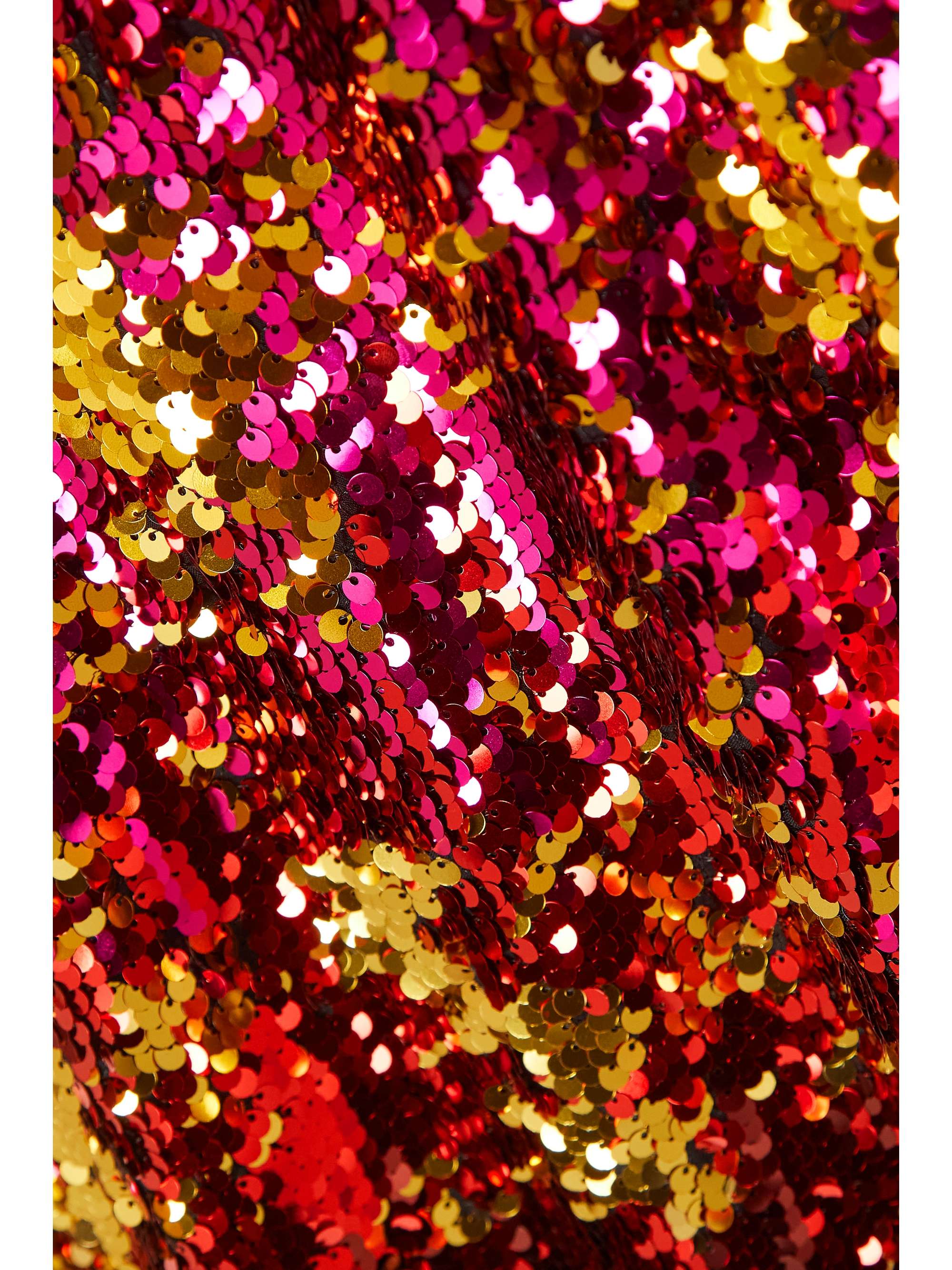 HALPERN Sequinned tulle turtleneck top