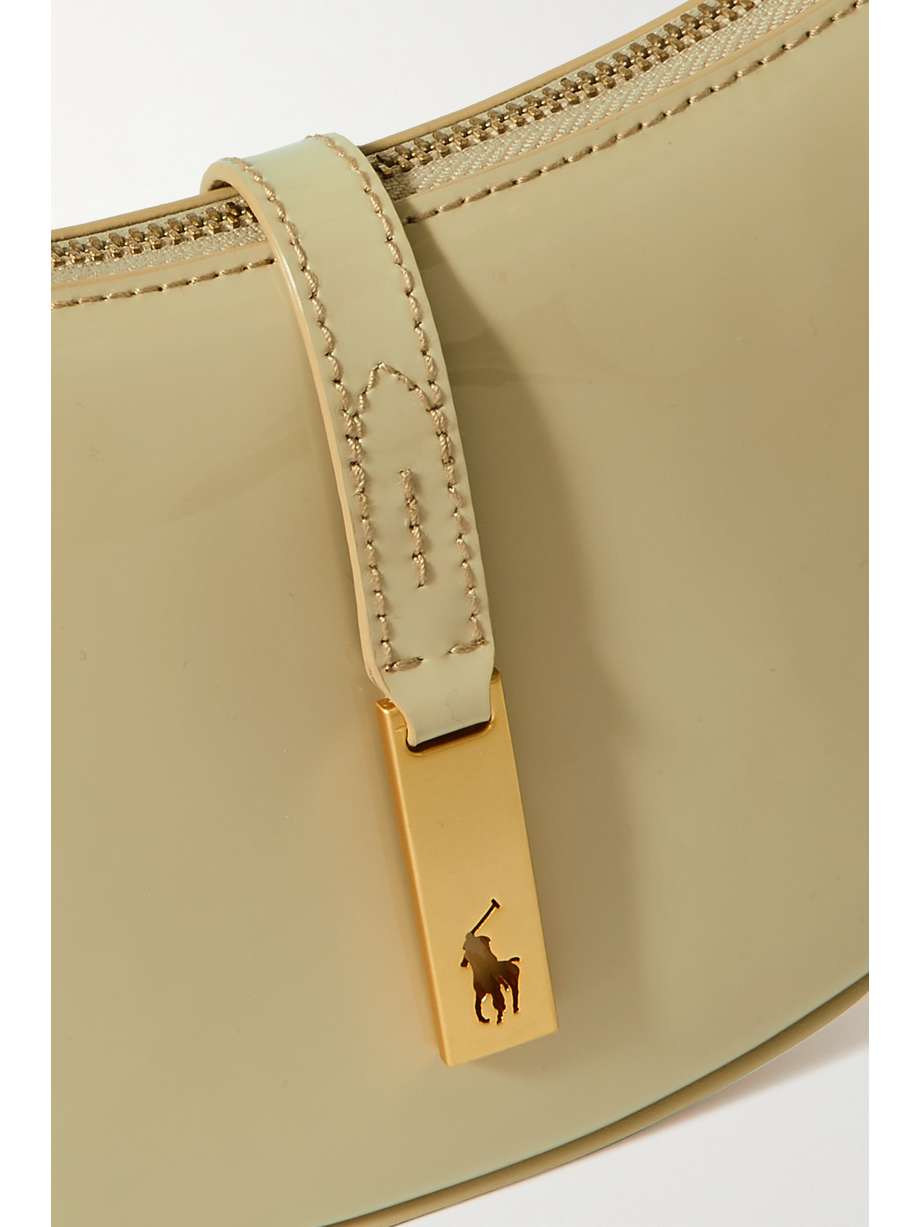 POLO RALPH LAUREN Polo ID mini patentleather shoulder bag NETAPORTER