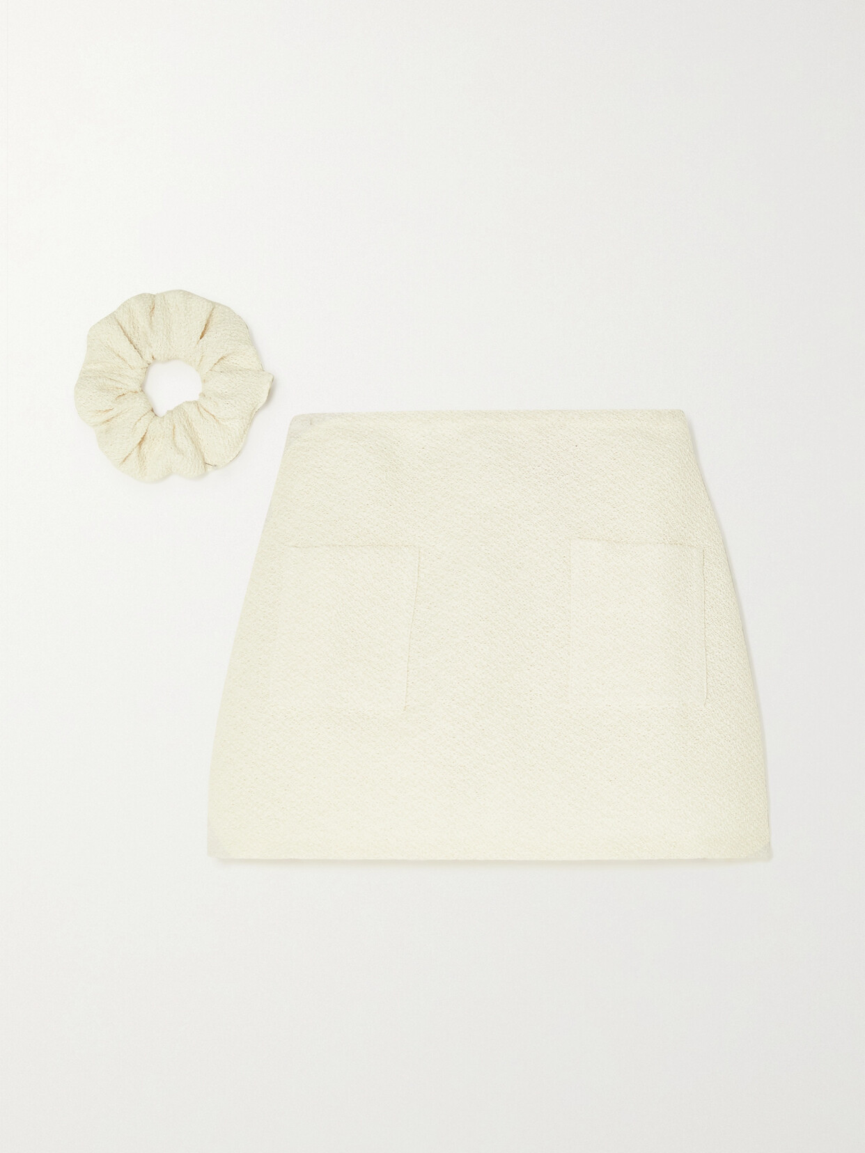 MAISON CLÉO - Antonia Cotton-tweed Mini Skirt - Ivory