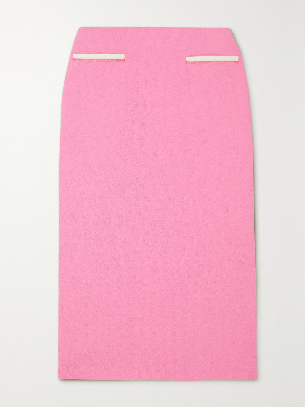 Rowen Rose Wool-crepe Midi Skirt - Pink