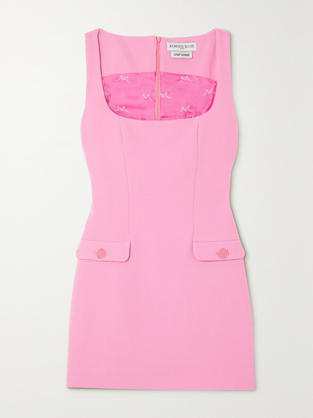 Rowen Rose Wool-crepe Mini Dress - Pink