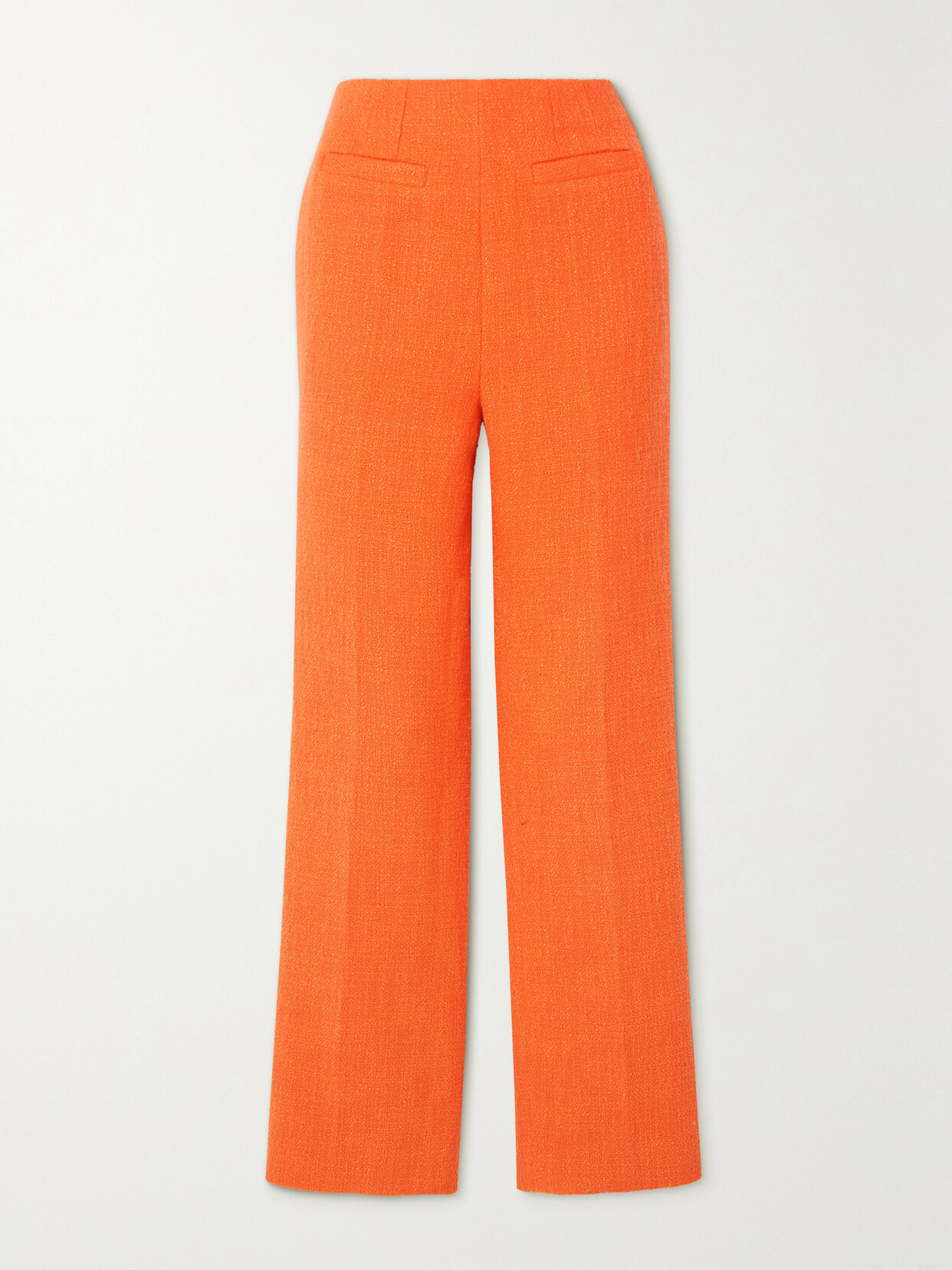 Huishan Zhang Renata Tweed Straight-leg Pants - Orange