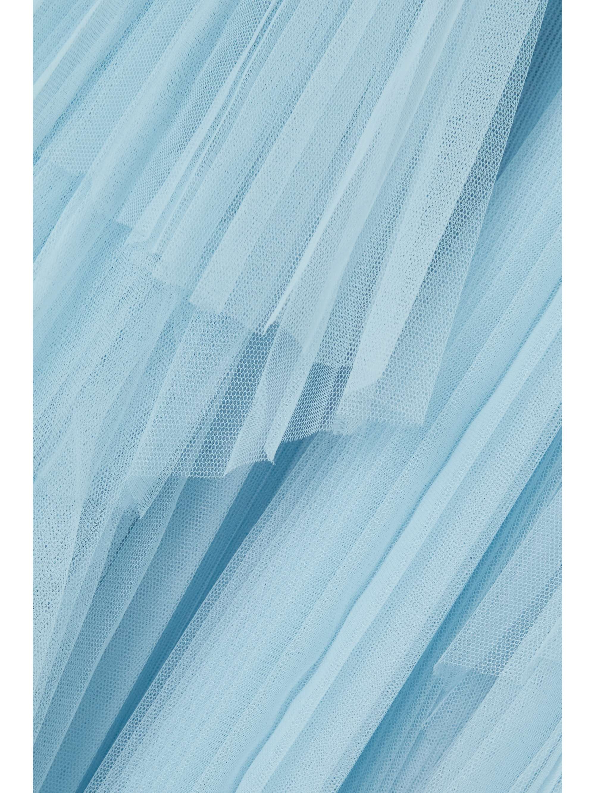 HUISHAN ZHANG Pascale tiered ruffled pleated tulle gown