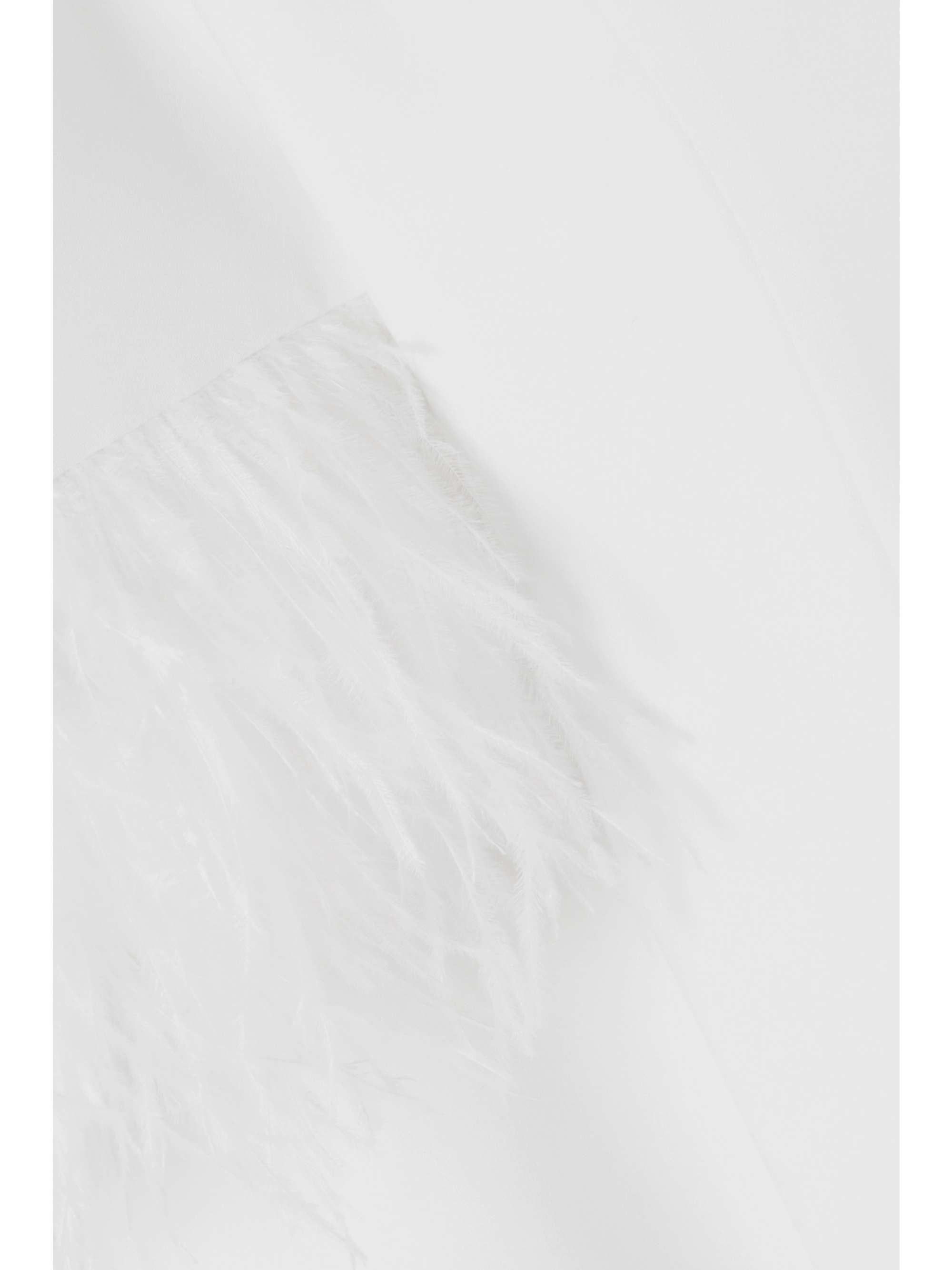 HUISHAN ZHANG Christelle cape-effect feather-trimmed crepe gown