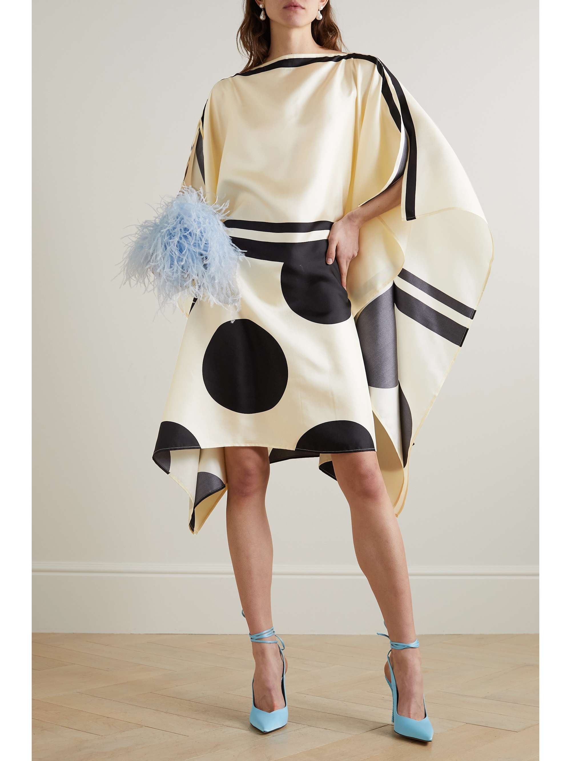 LOUISA PARRIS The Short Scarf silk-twill kaftan