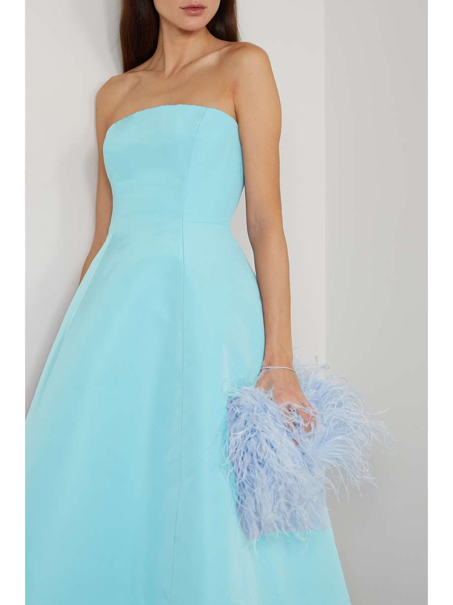 MONIQUE LHUILLIER Strapless faille gown NETAPORTER
