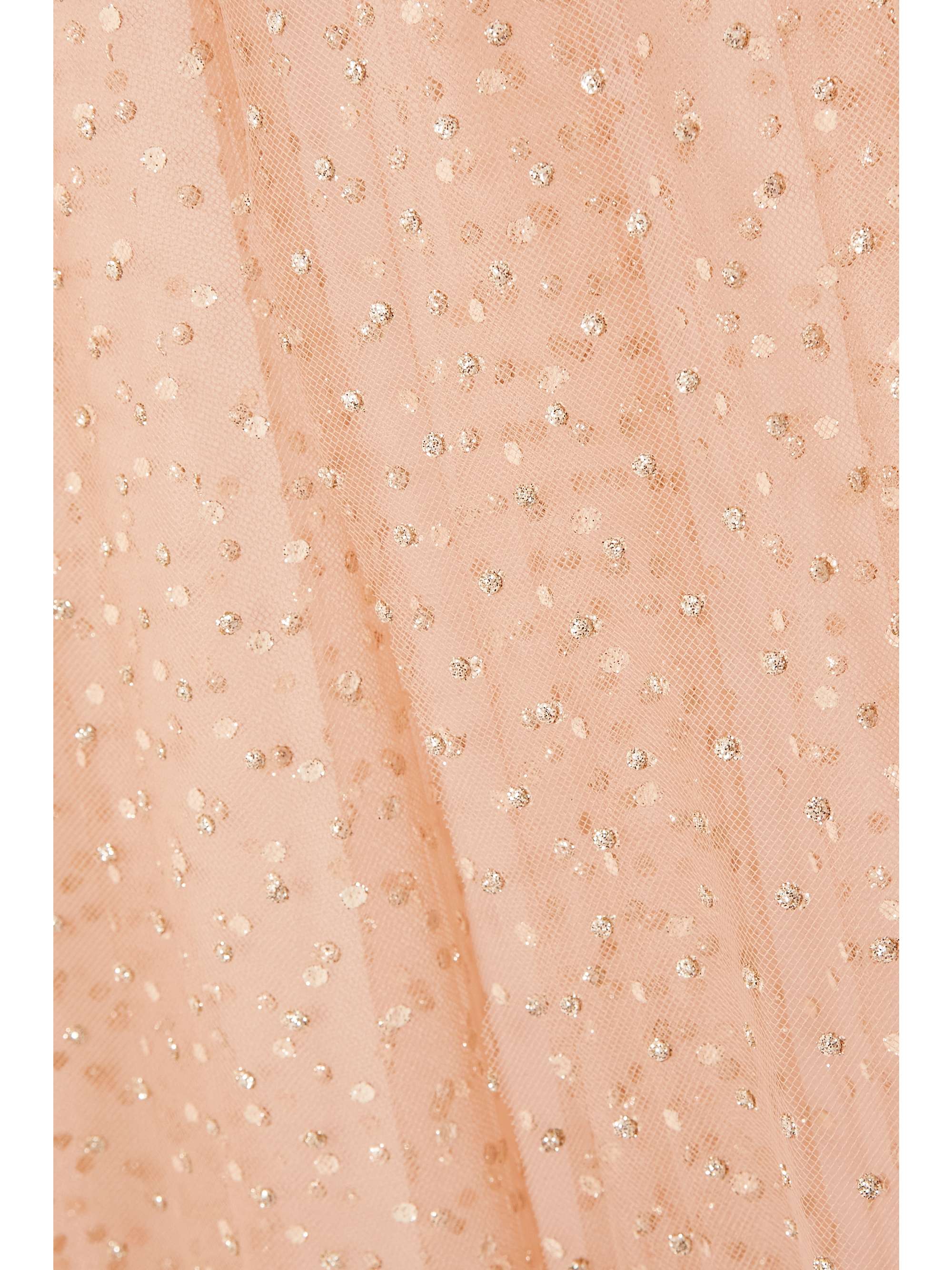 MONIQUE LHUILLIER Glittered tulle cape