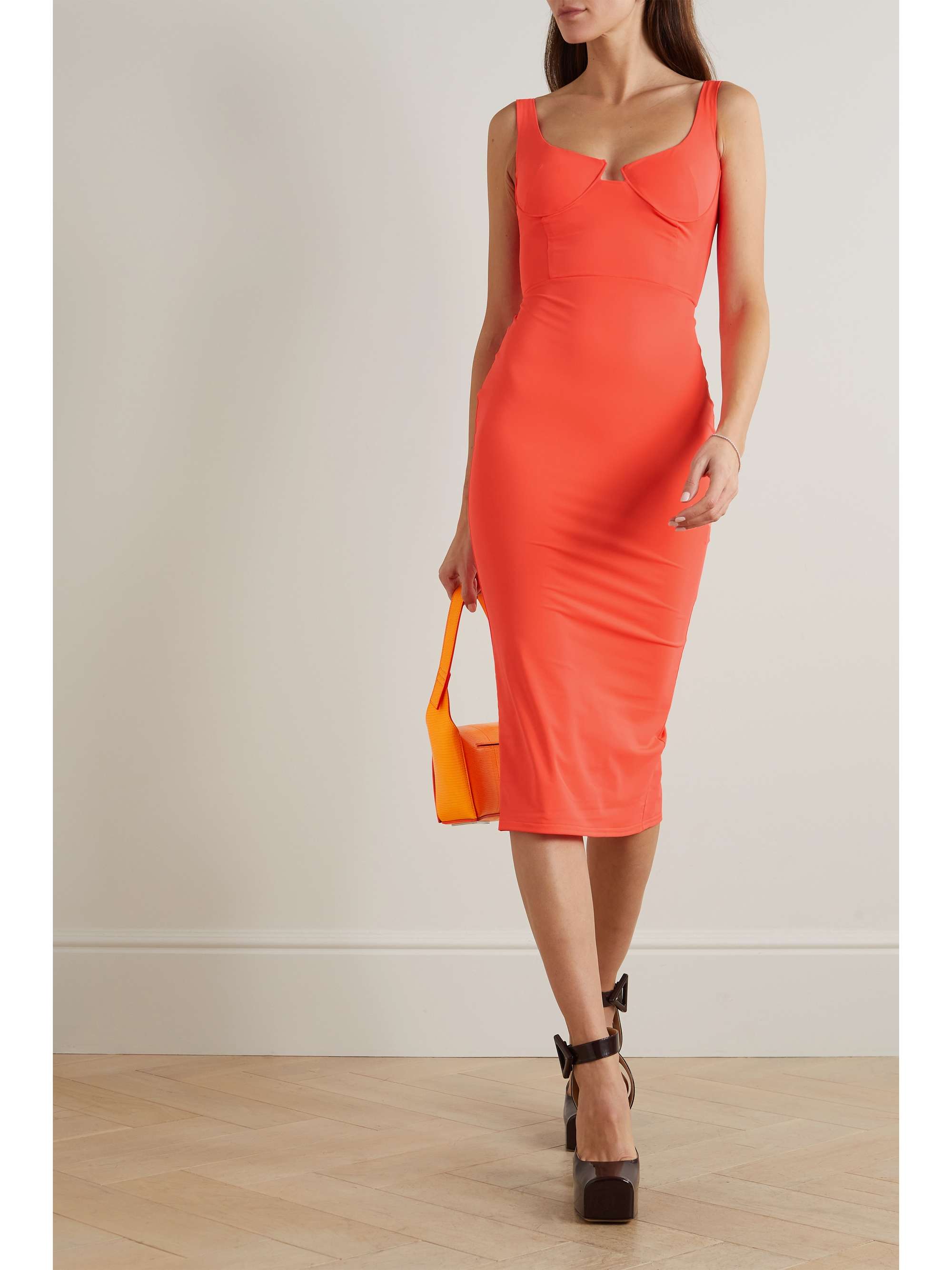 ALEX PERRY Alden stretch-jersey midi dress