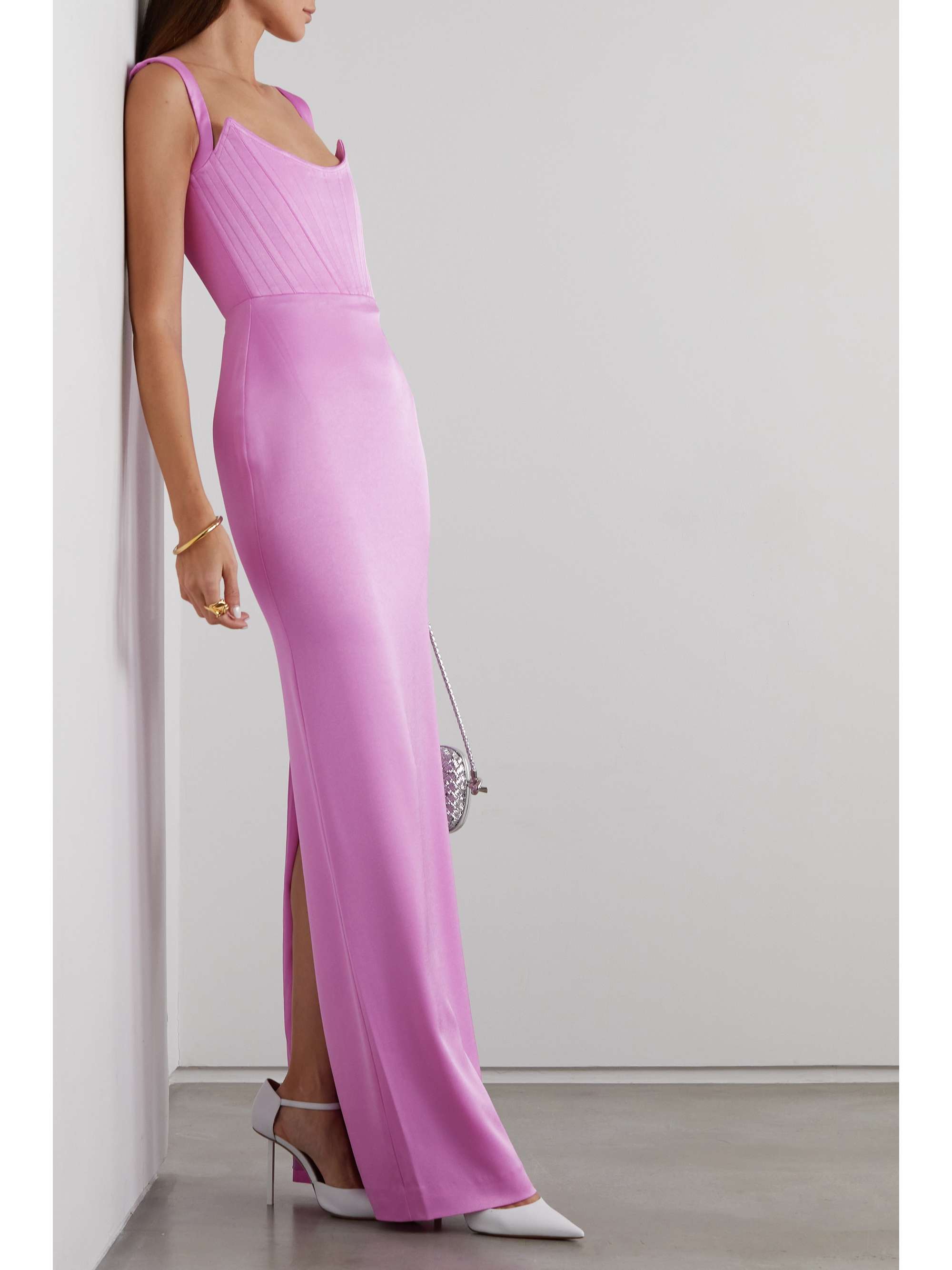 ALEX PERRY Halse satin-crepe gown