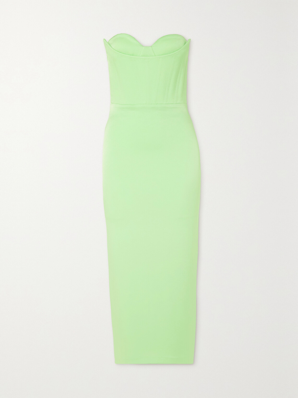 Alex Perry - Ansley Strapless Satin-crepe Midi Dress - Green