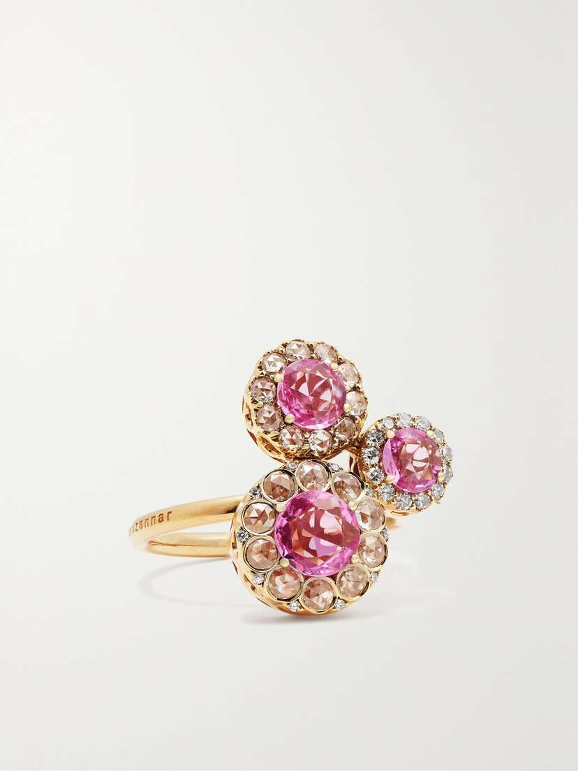 Selim Mouzannar Beirut Rosace 18-karat Rose Gold Multi-stone Ring