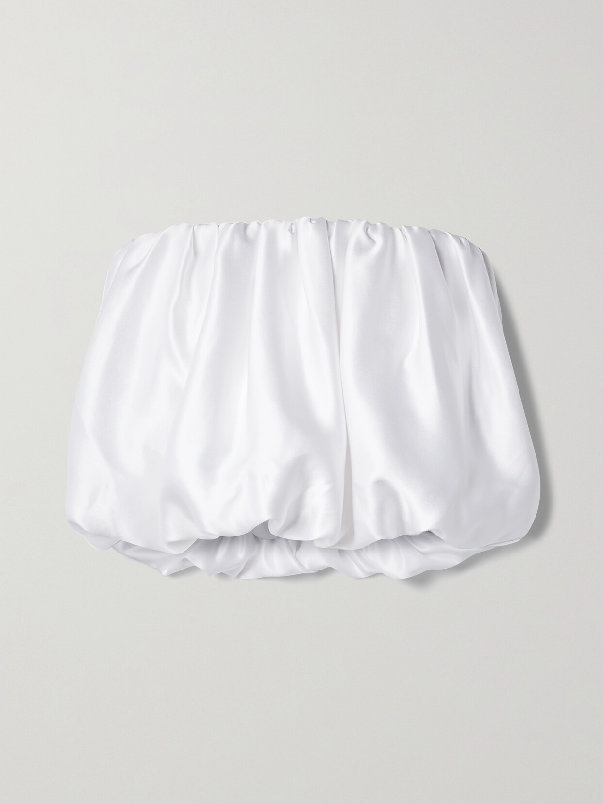 Et Ochs - Michelle Strapless Cropped Silk-charmeuse Top - White