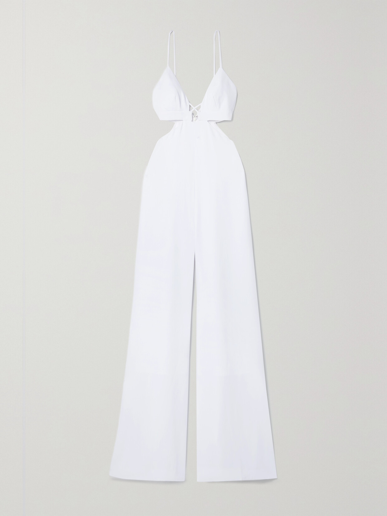 Et Ochs Carter Sleeveless Wide-leg Jumpsuit In White