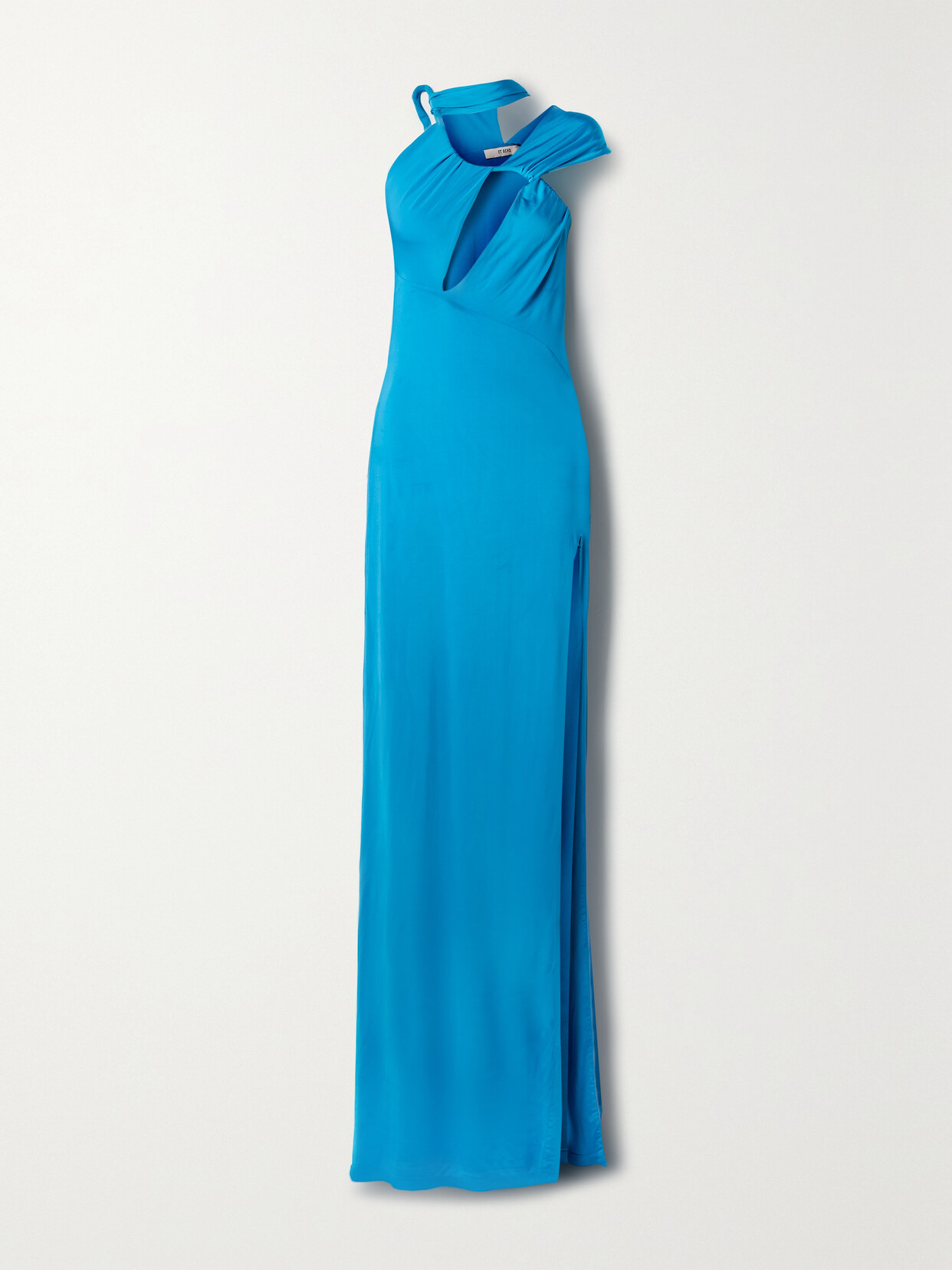 Et Ochs - One-shoulder Cutout Ruched Stretch-jersey Gown - Blue