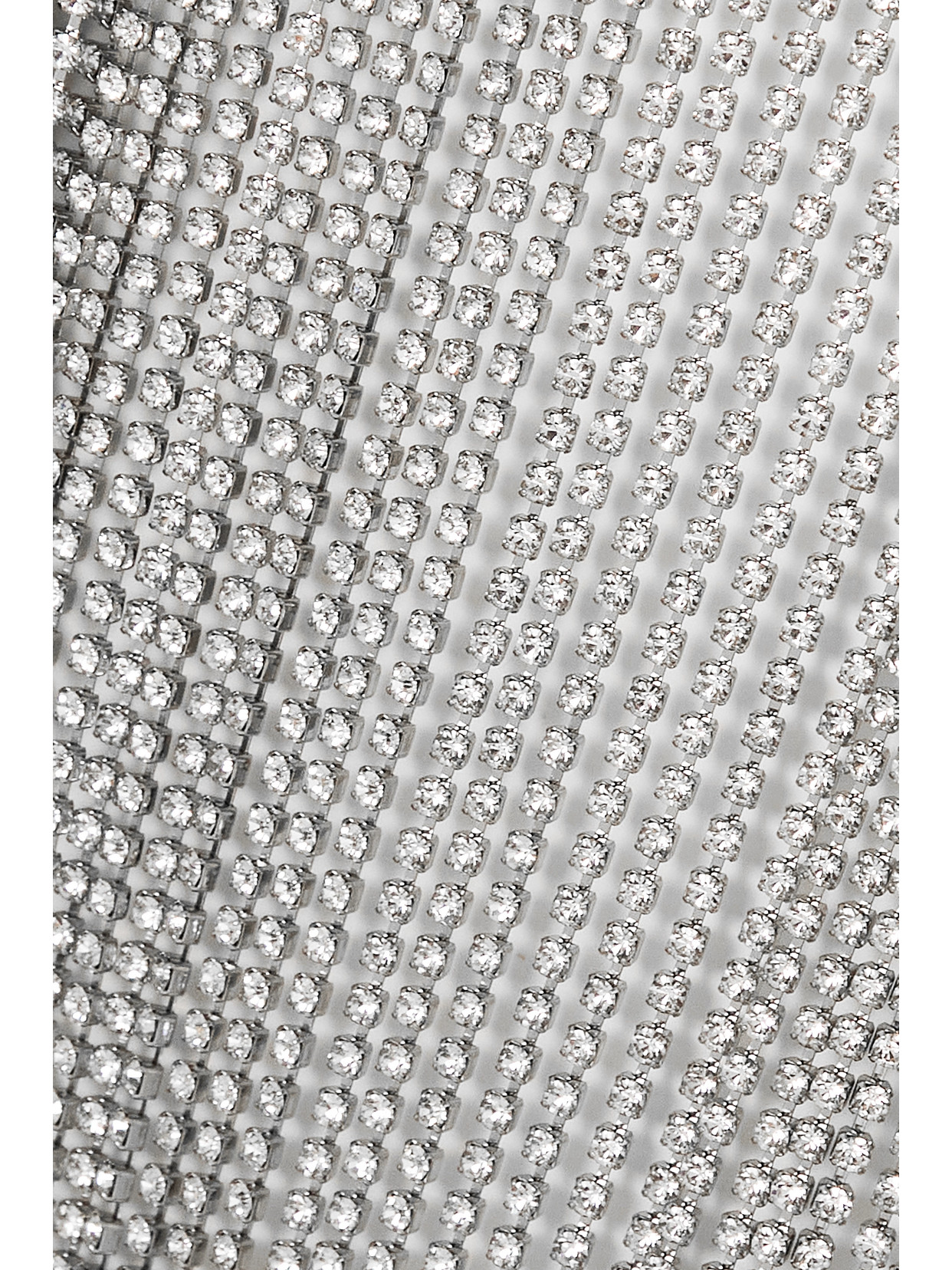 Michael Lo Sordo Solar Backless Crystal-embellished Silver-tone Halterneck Top In Silver