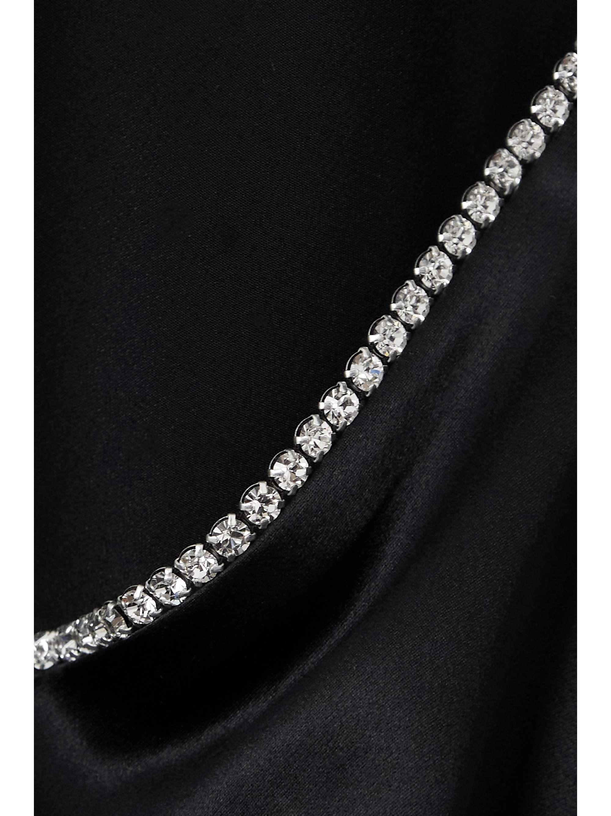 MICHAEL LO SORDO Crystal-embellished silk-satin gown