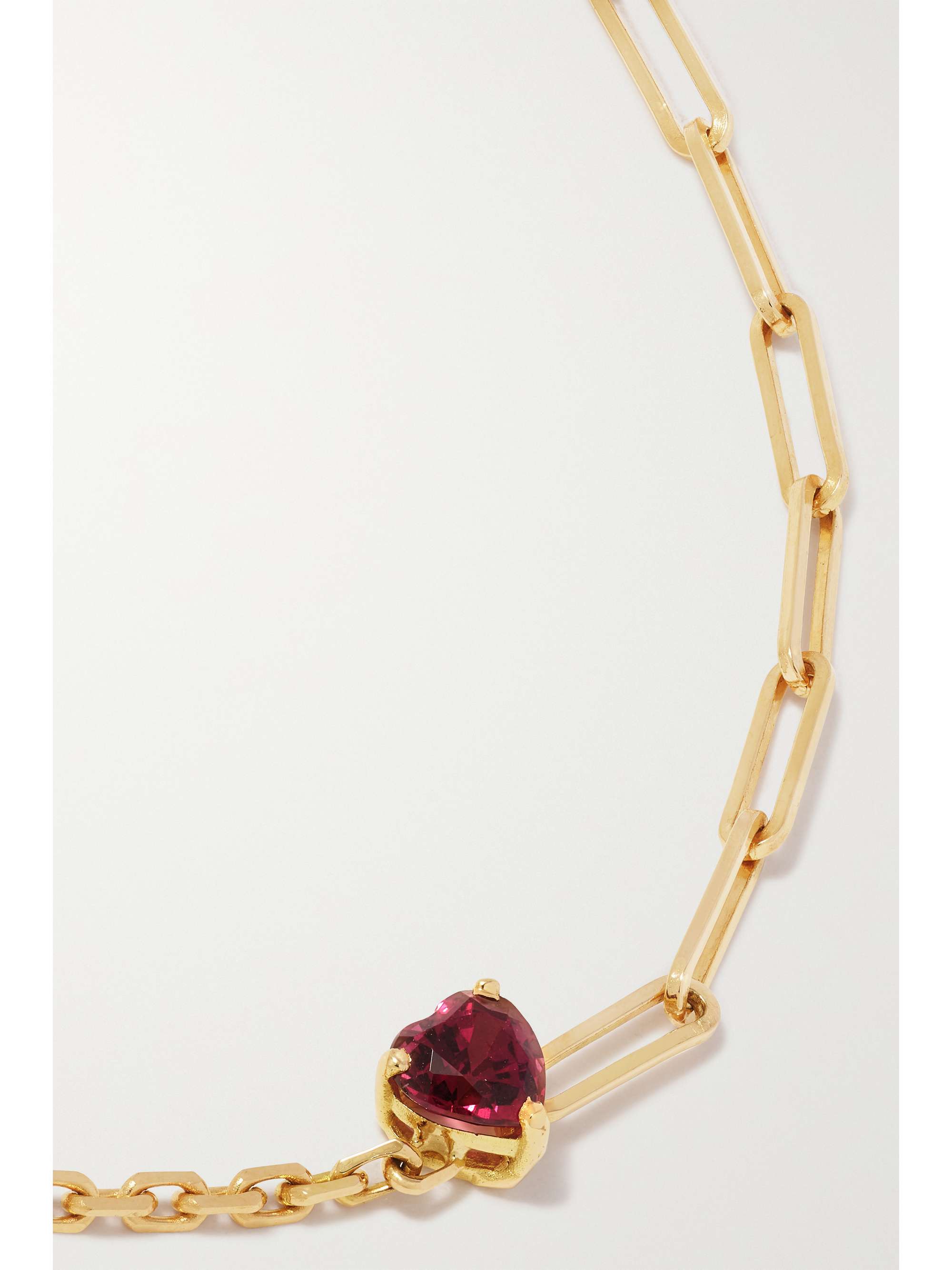 YVONNE LÉON 18-karat gold rhodolite bracelet