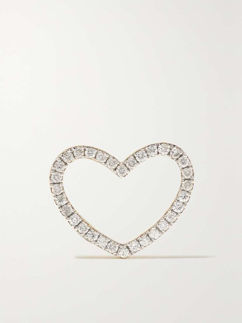 Yvonne Léon Open Heart 18-karat Gold Diamond Single Earring
