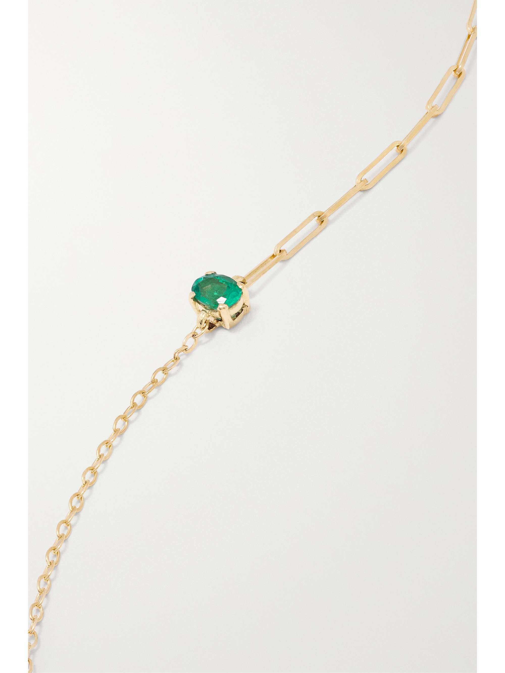 YVONNE LÉON 18-karat gold emerald bracelet